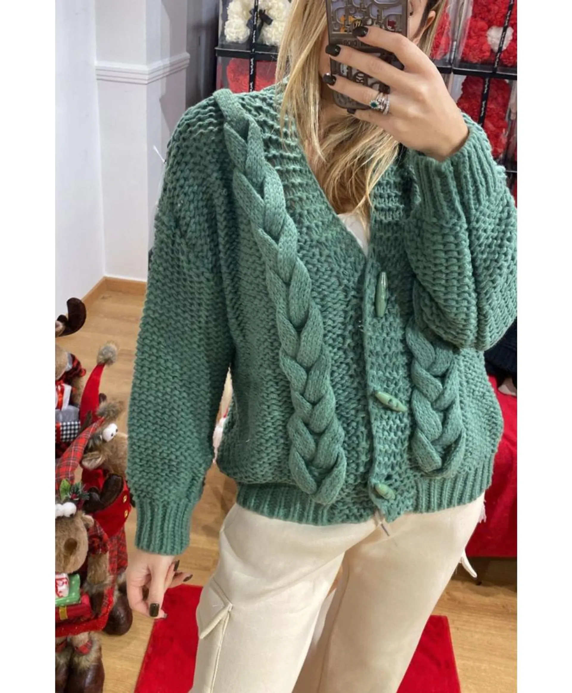 Cardigan intrecciato