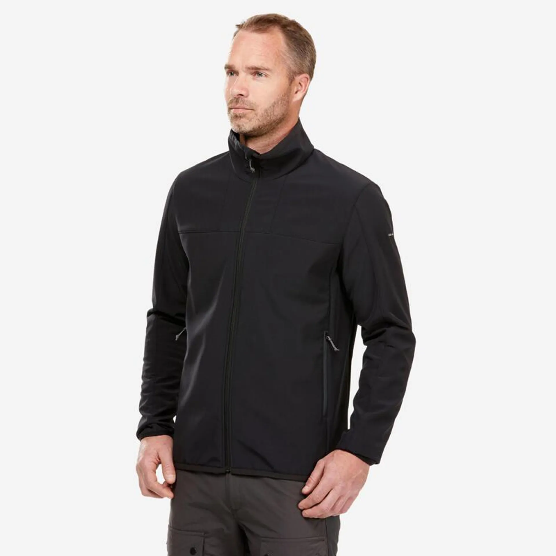 Softshell trekking uomo MT100 WINDWARM | nero