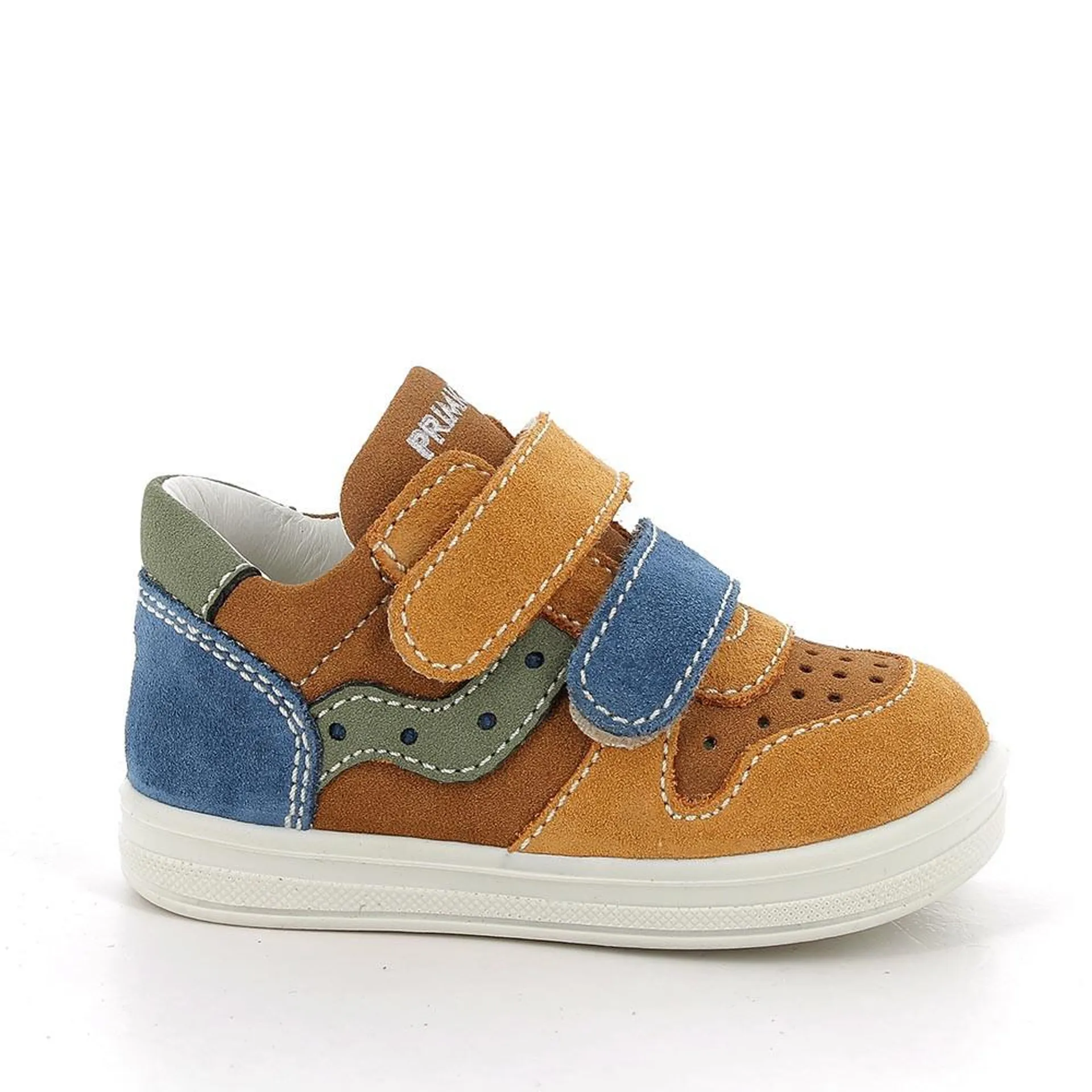 Scarpe da bambino senape-jeans-cuoio