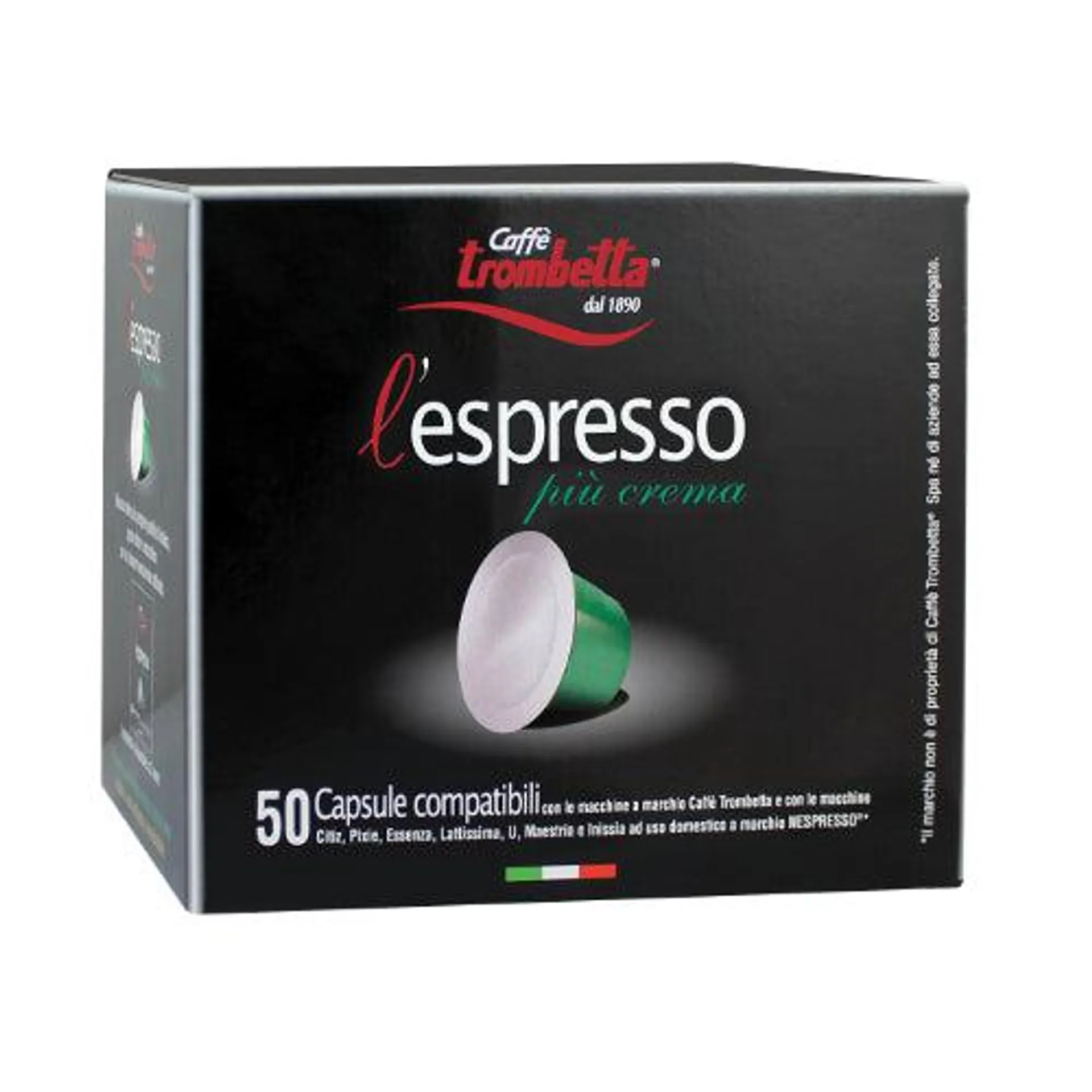 Caffe' 50 Pz Crema Compatibili Nespresso Trombetta