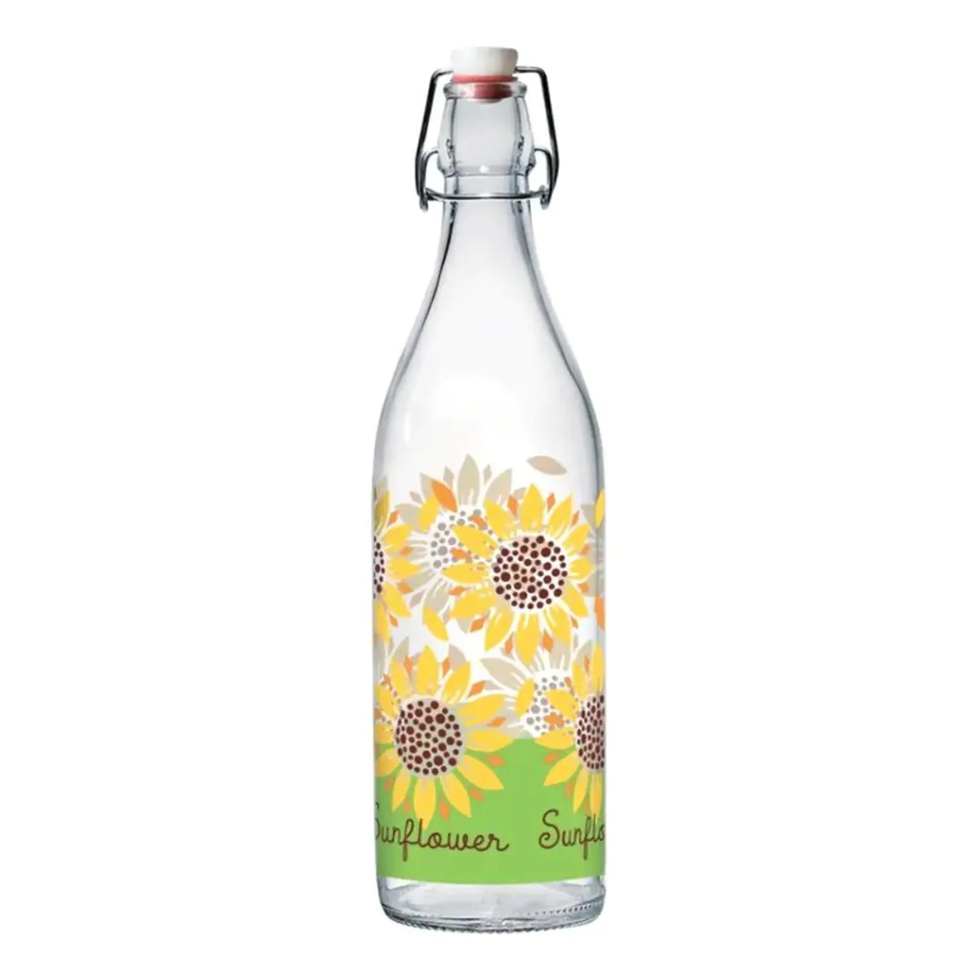 Bottiglia in vetro tappo ermetico Lory 1lt Sunflower