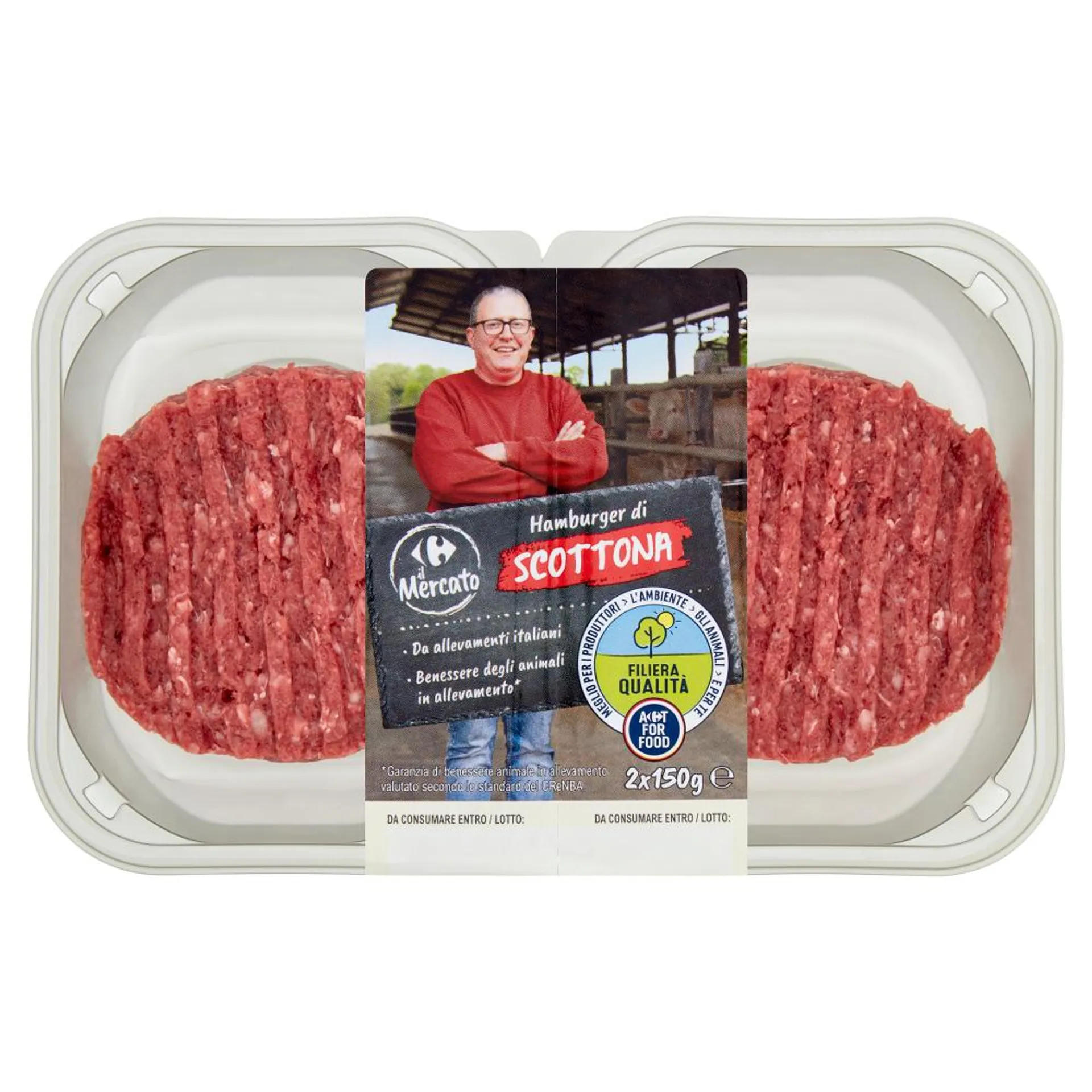 Carrefour il Mercato Hamburger di Scottona 2 x 150 g