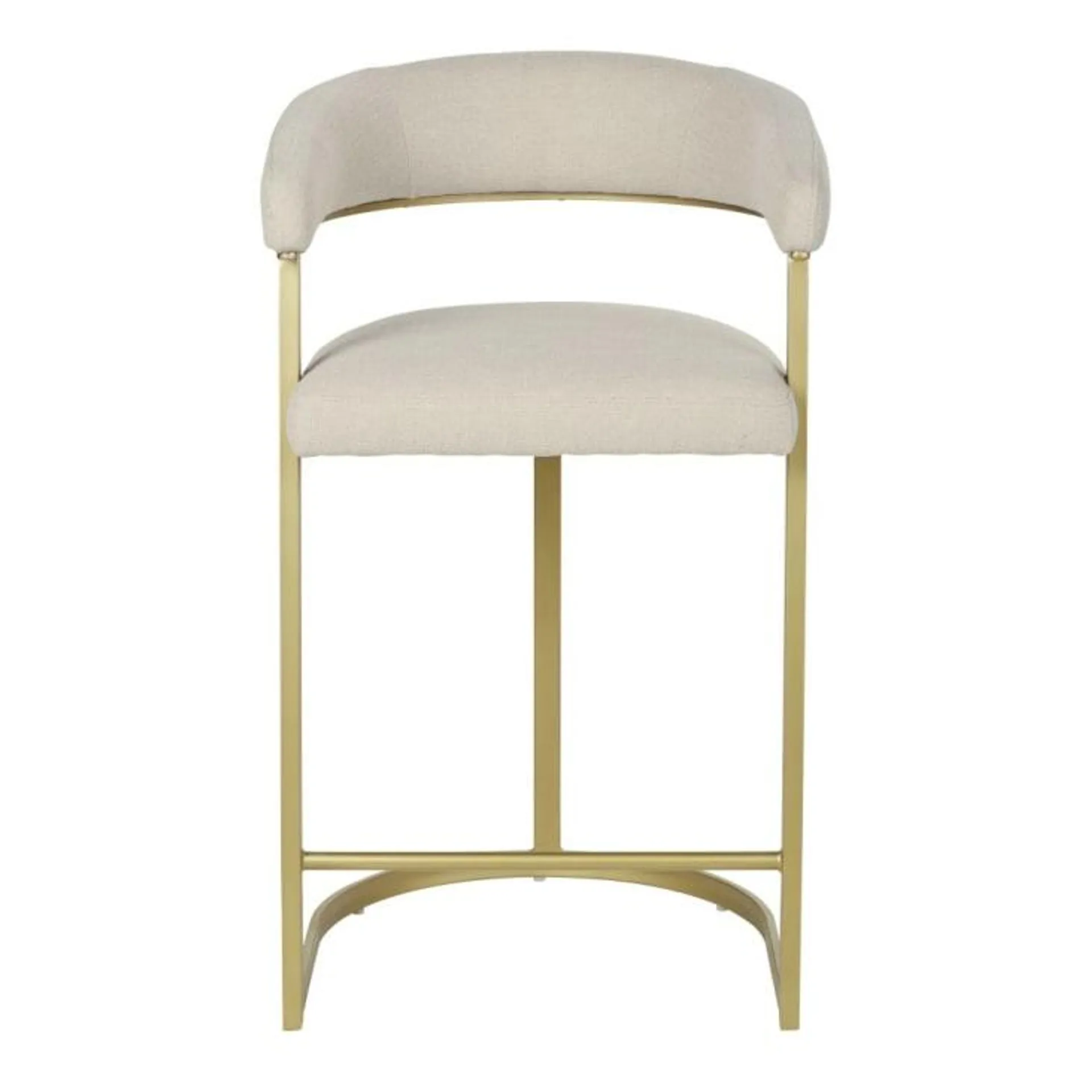 Sedia per isola centrale beige e dorata alt. 66 cm