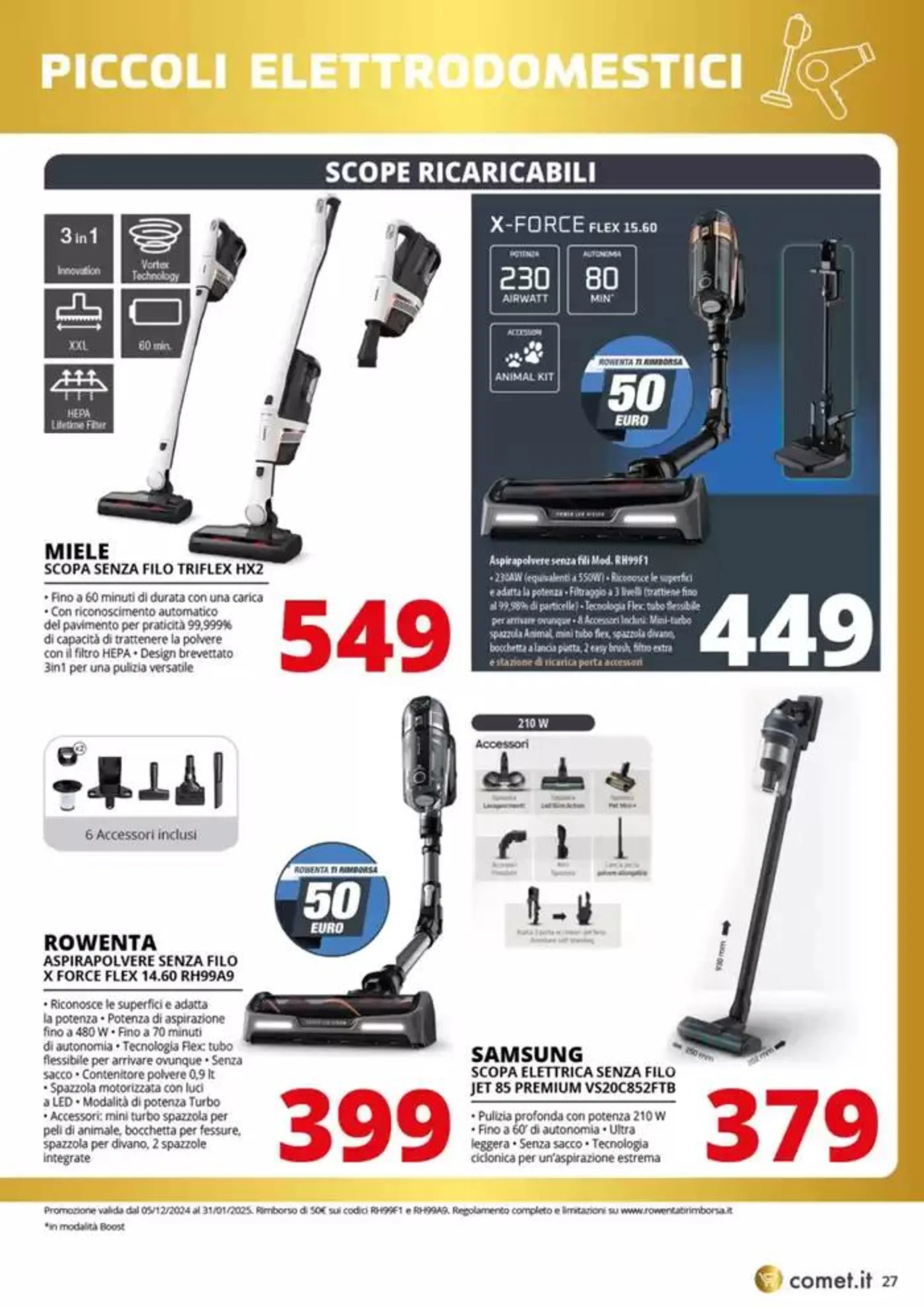 Speciale Piccoli Elettrodomestici da Comet! da 13 dicembre a 24 dicembre di 2024 - Pagina del volantino 27