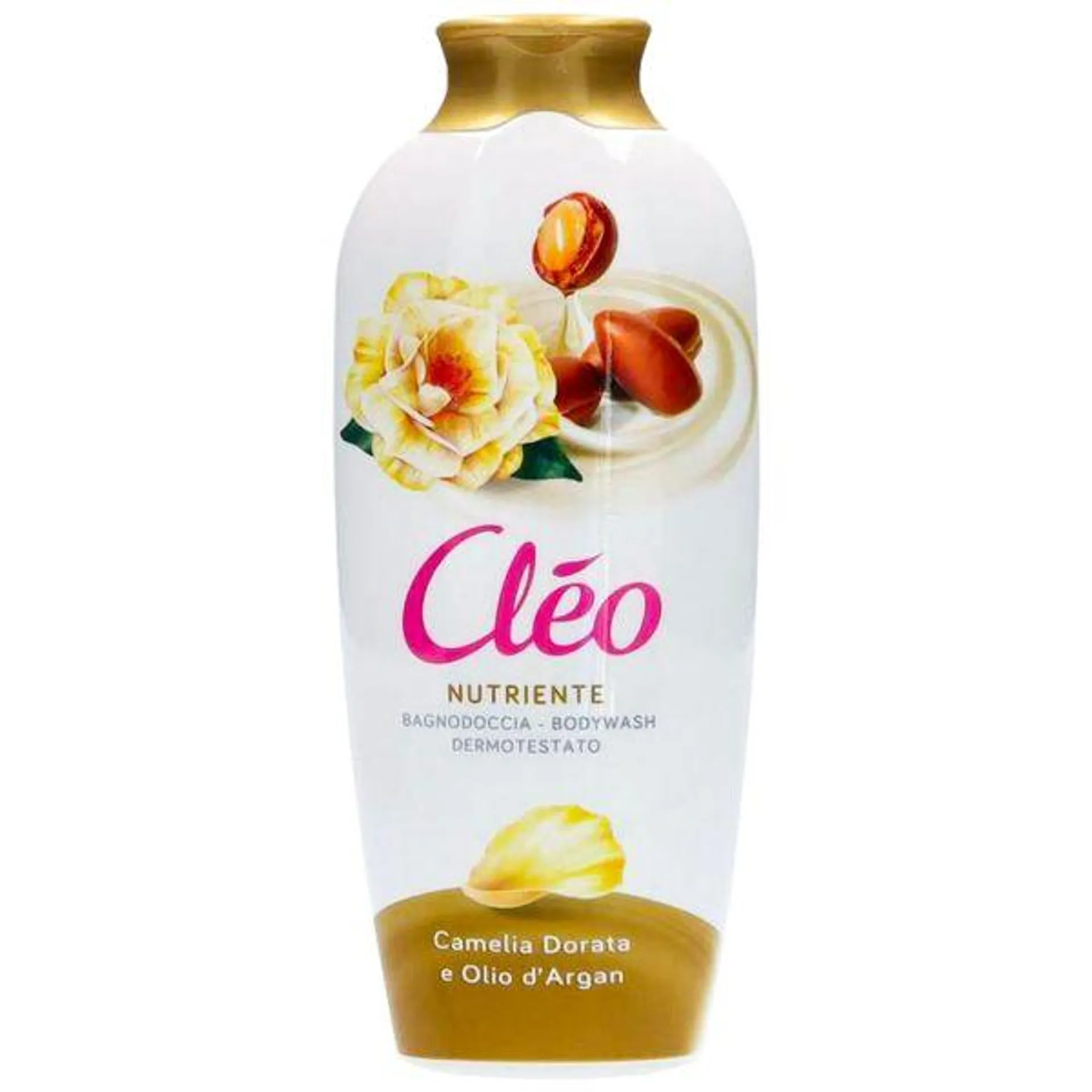 CLÉO BAGNODOCCIA NUTRIENTE CAMELIA DORATA E OLIO D'ARGAN 750ML