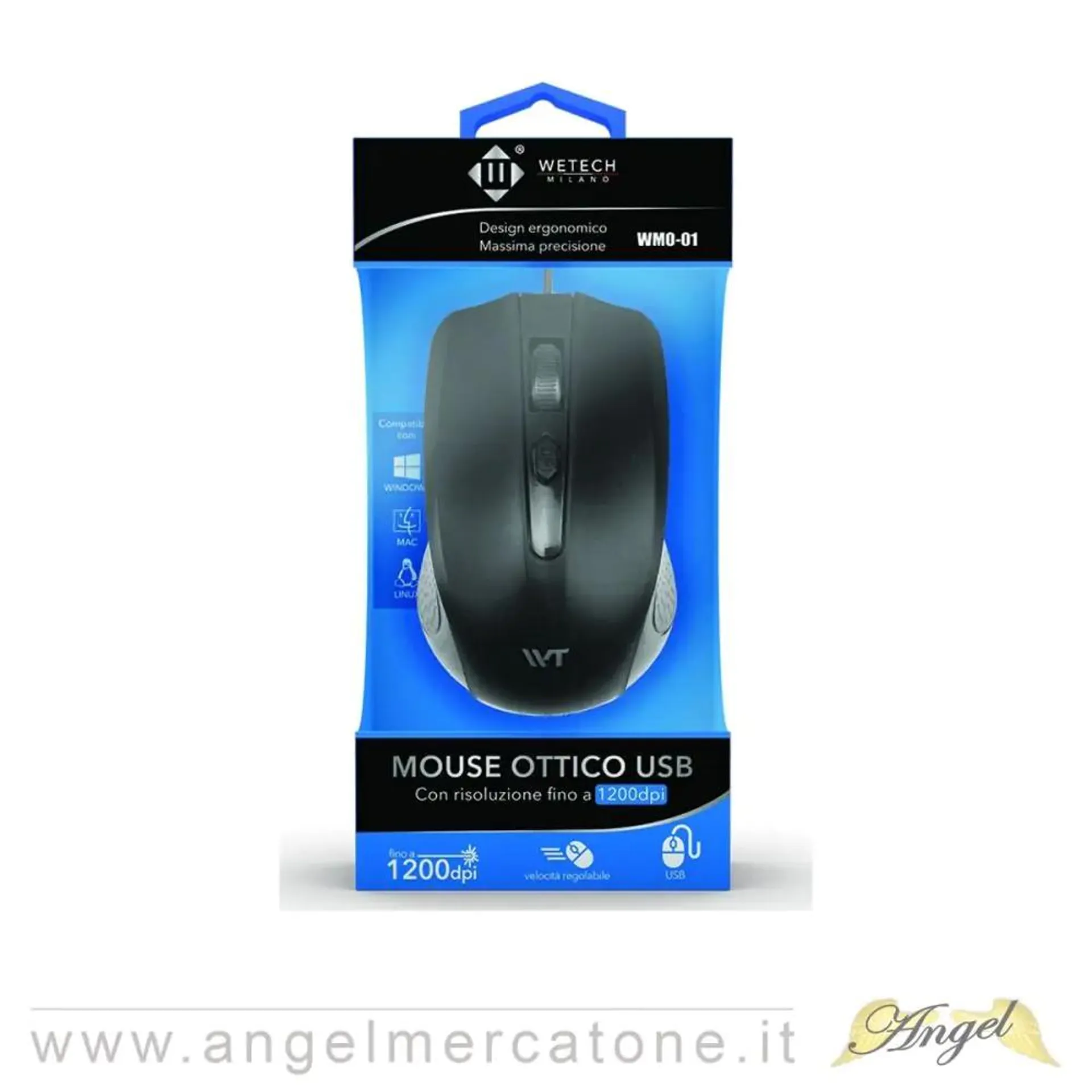 Mouse Ottico USB - 1200dpi