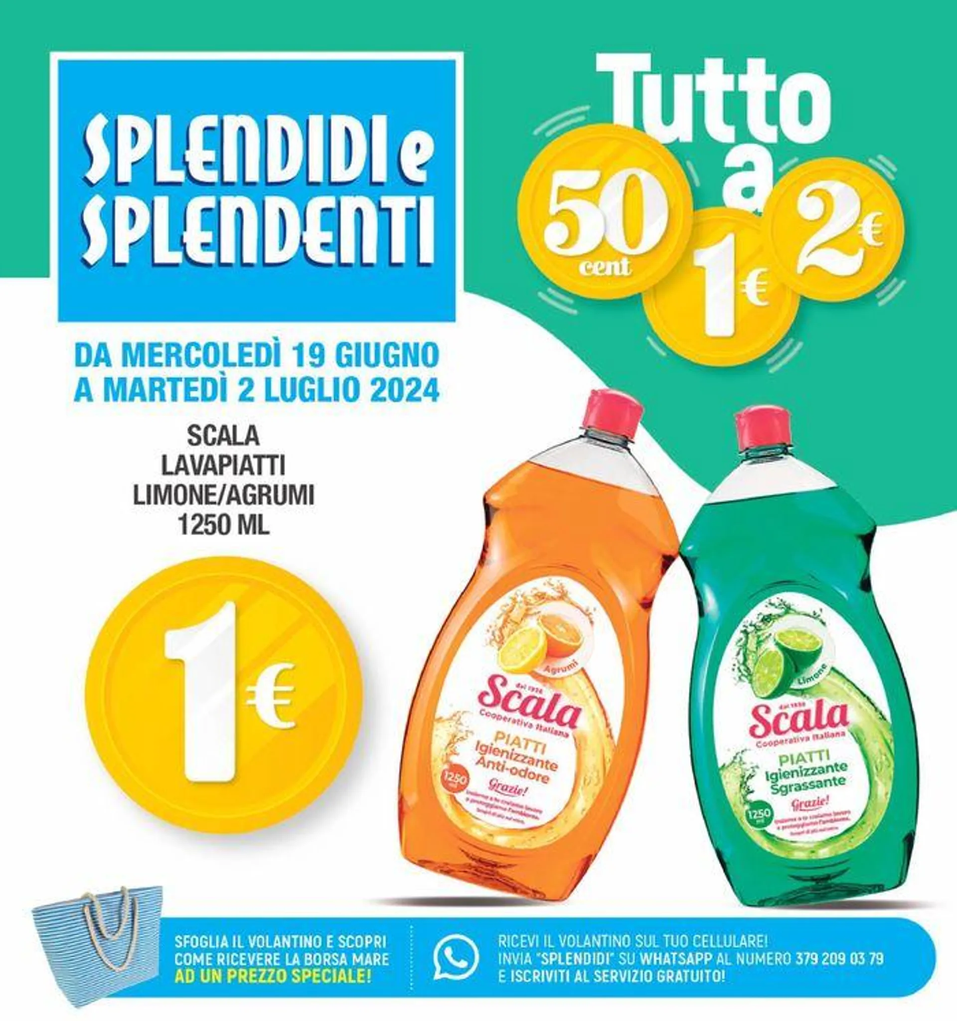 Tutto a 50cent 1€ 2€  da 20 giugno a 2 luglio di 2024 - Pagina del volantino 1