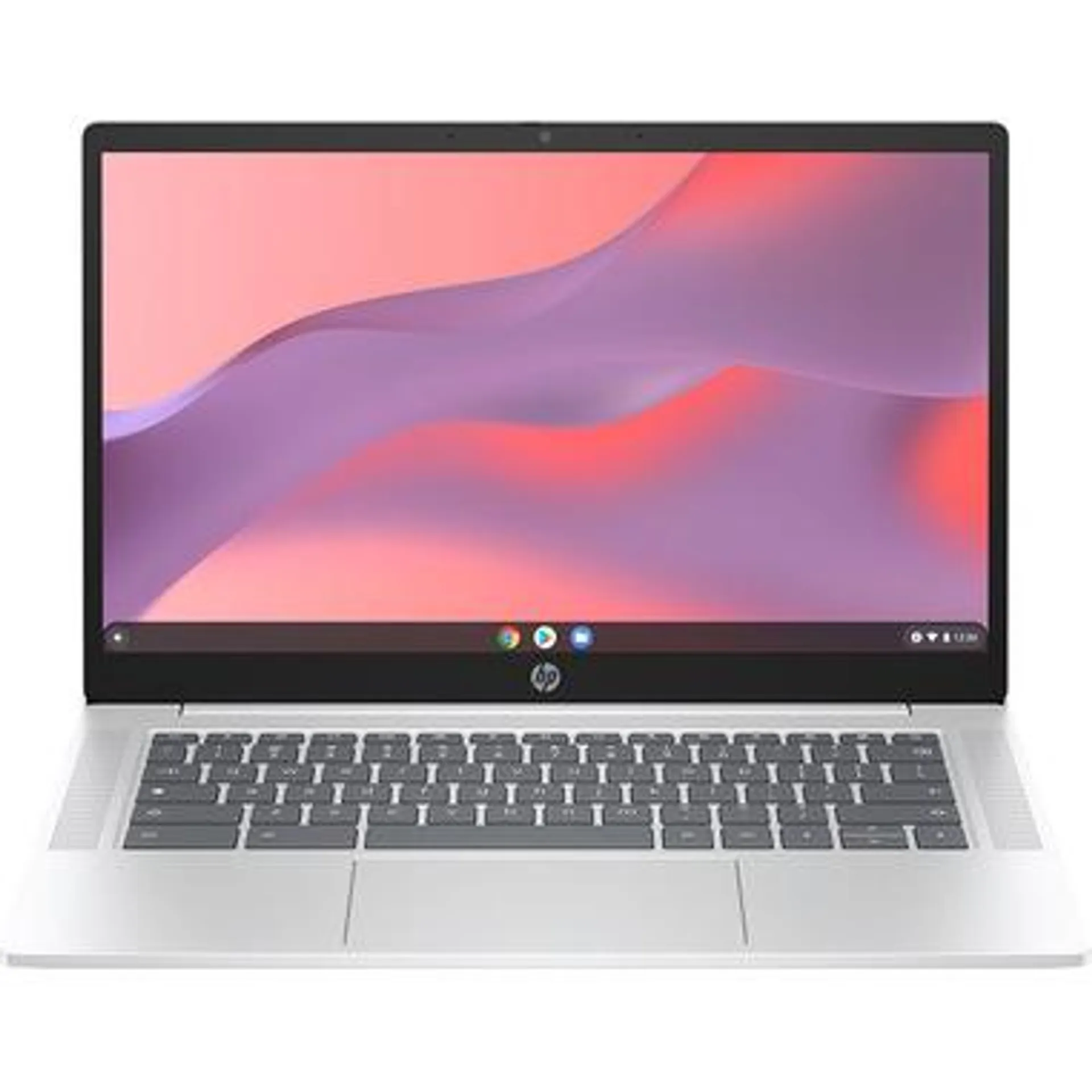 HP Chromebook 14a-nf0006nl Intel® N N100 35,6 cm (14") HD 8 GB LPDDR5-SDRAM 128 GB UFS Wi-Fi 6E (802.11ax) ChromeOS Argento