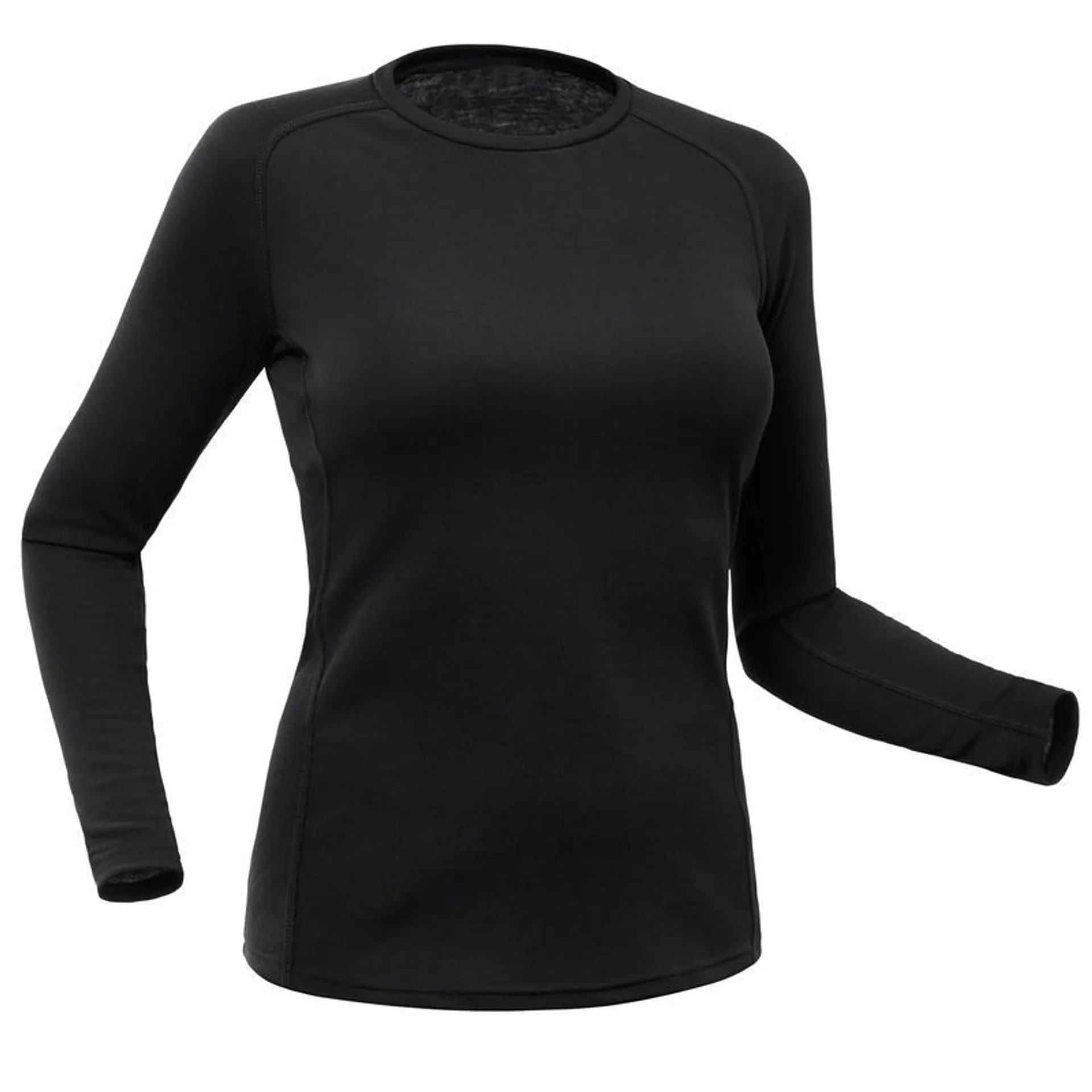 Maglia termica sci donna 100 nera