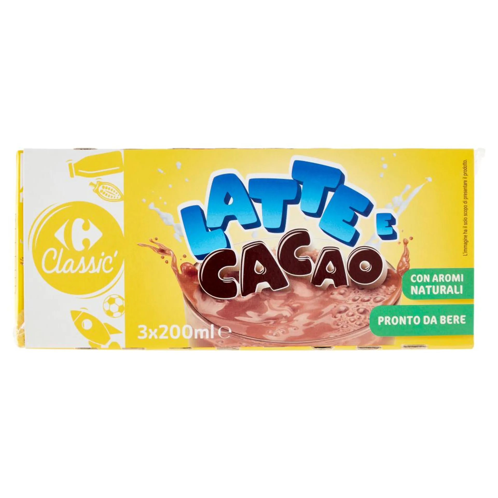 Carrefour Classic Latte e Cacao 3 x 200 ml