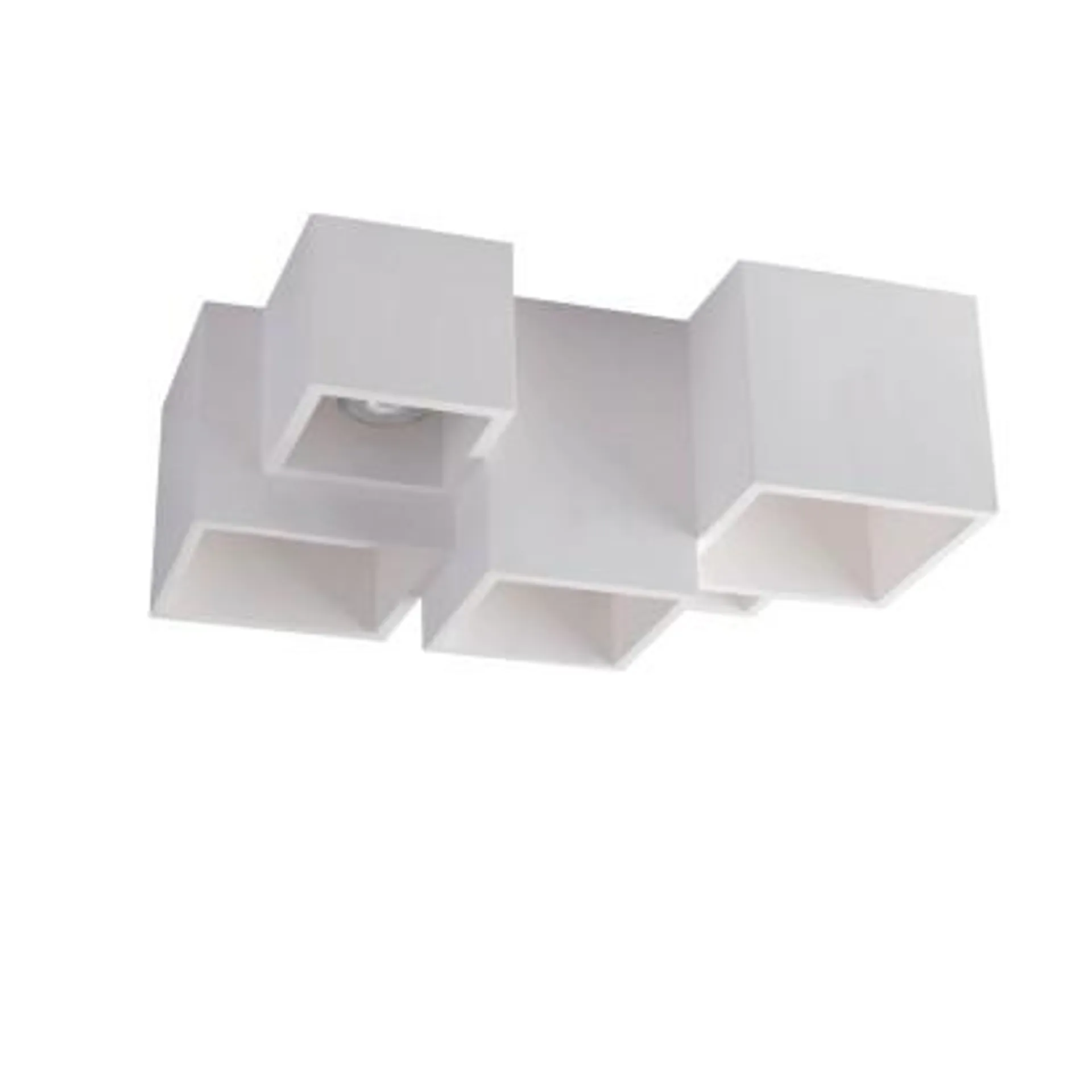 Plafoniera Foster 5 luci 37x24x15 cm bianco
