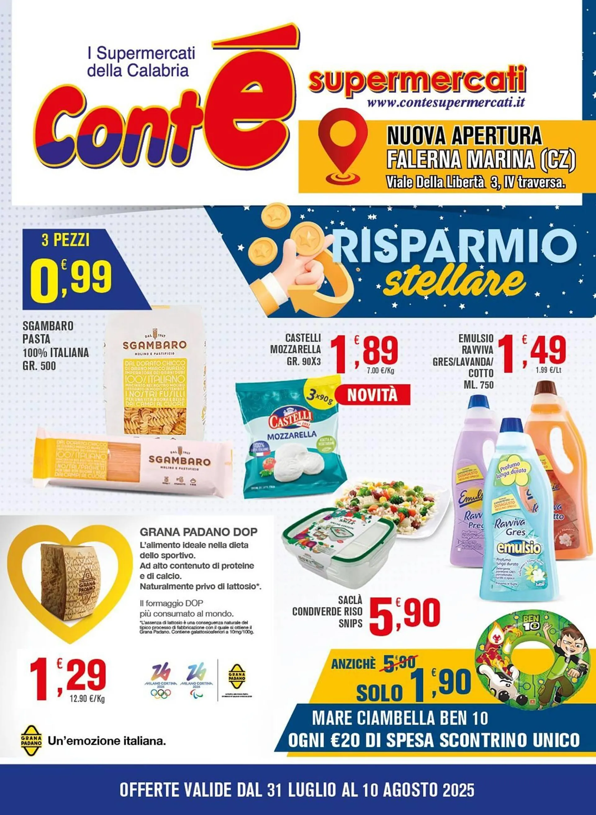 Volantino Conté Supermercati da 31 luglio a 10 agosto di 2025 - Pagina del volantino 1