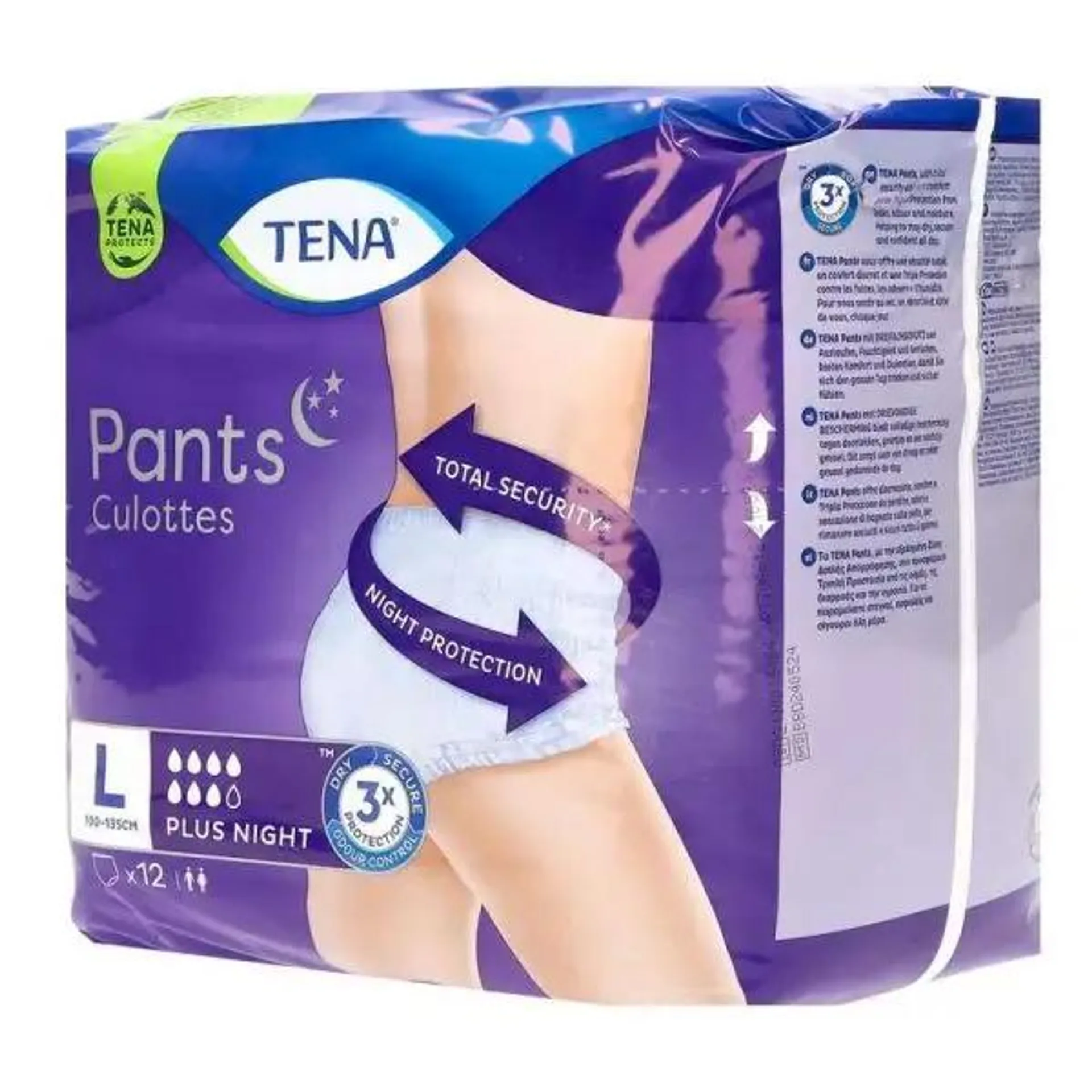 TENA PANTS PLUS NIGHT L 12 PEZZI