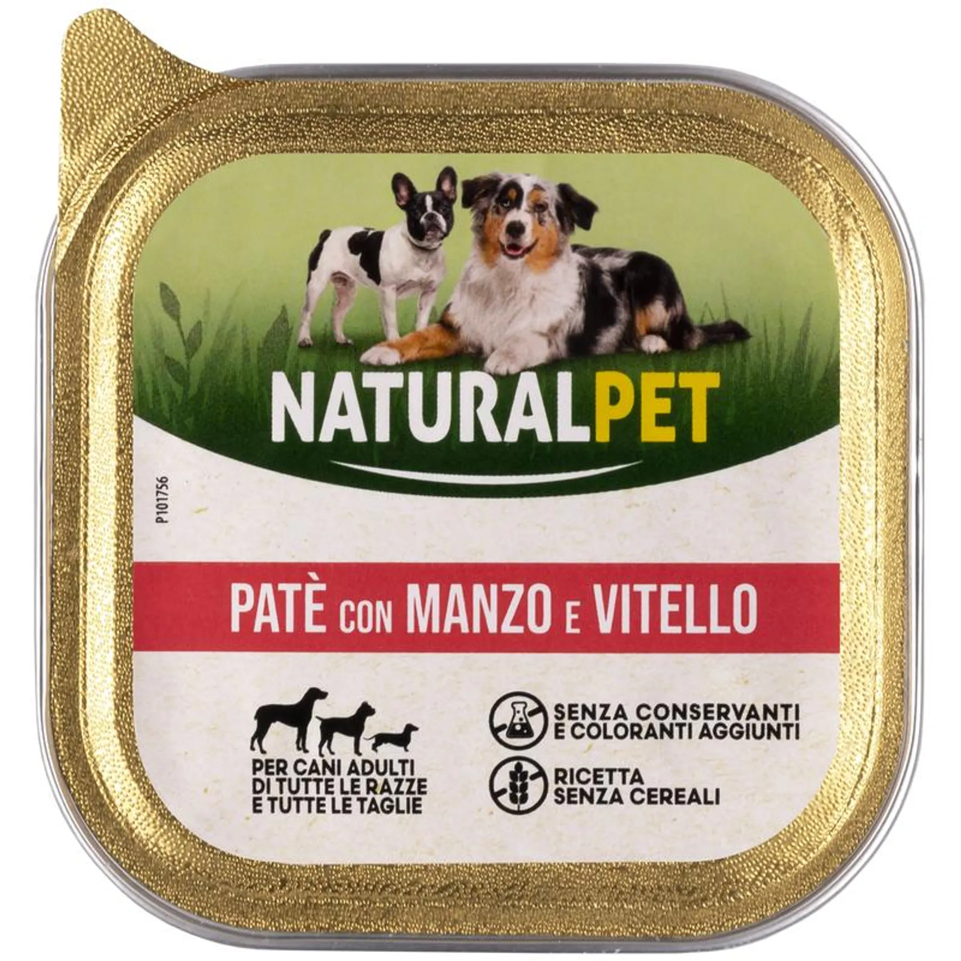 Naturalpet Dog Adulto Paté con Manzo e Vitello 150 gr