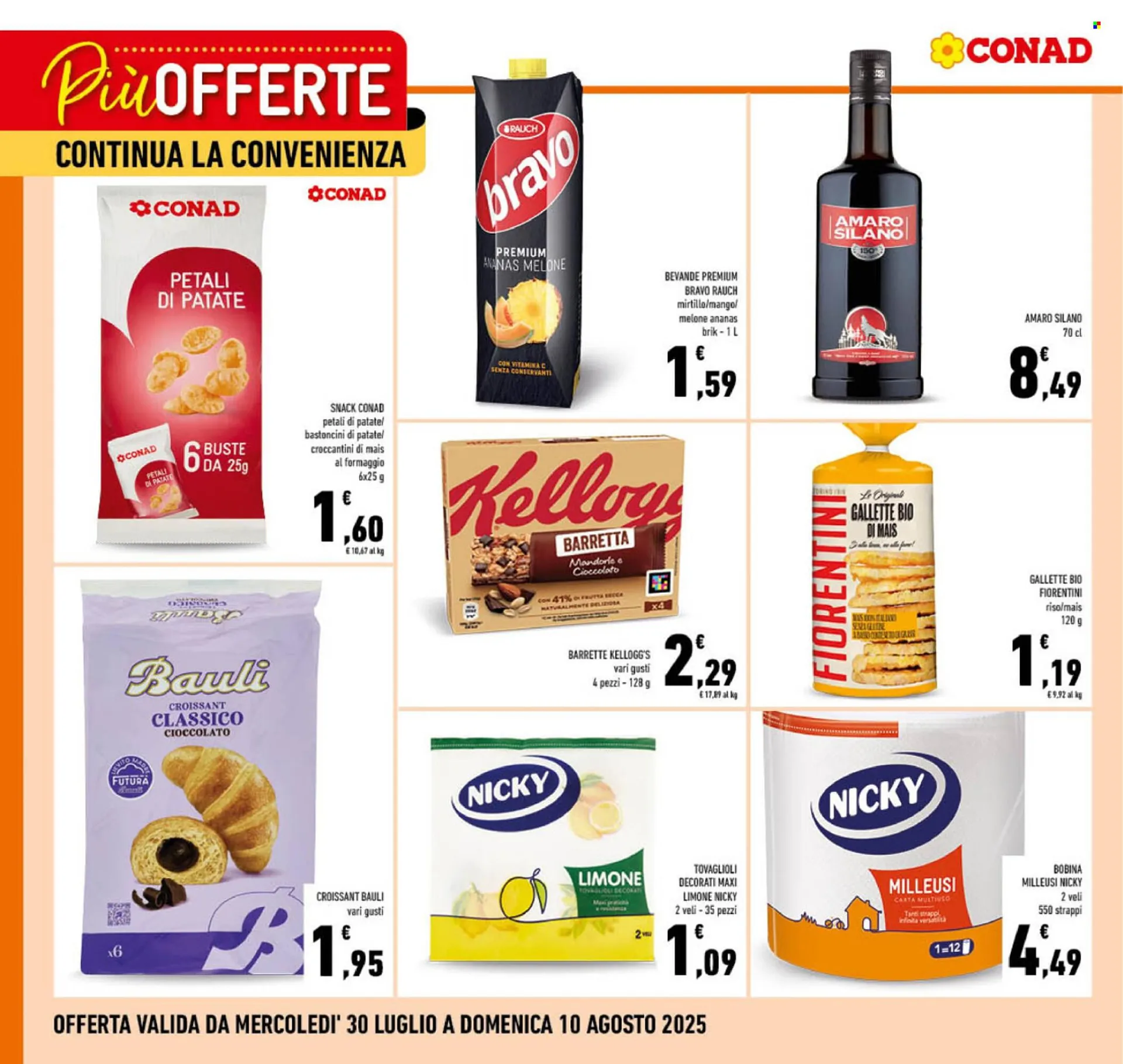 Volantino Conad da 30 luglio a 10 agosto di 2025 - Pagina del volantino 1