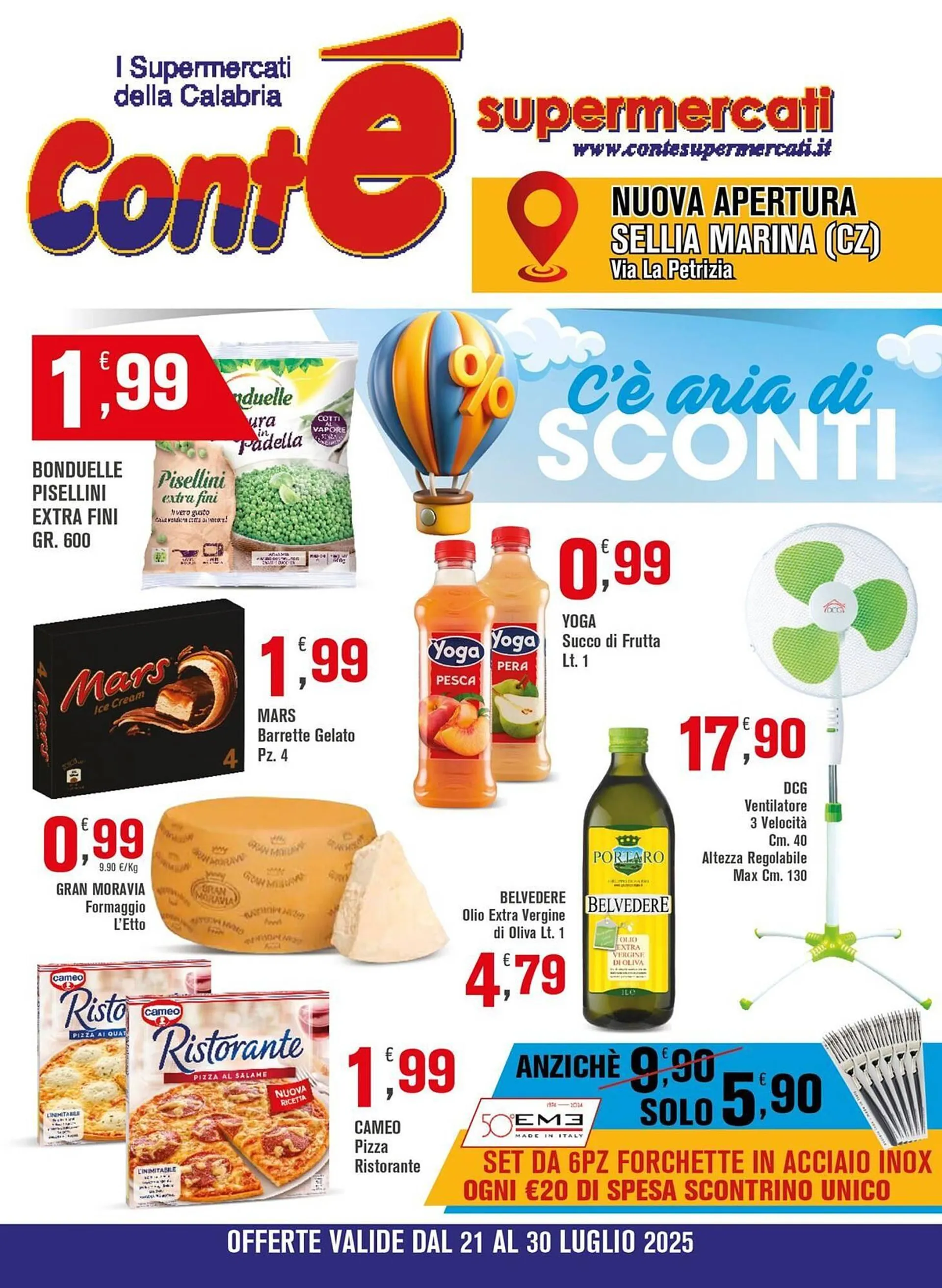 Volantino Conté Supermercati da 21 luglio a 30 luglio di 2025 - Pagina del volantino 1