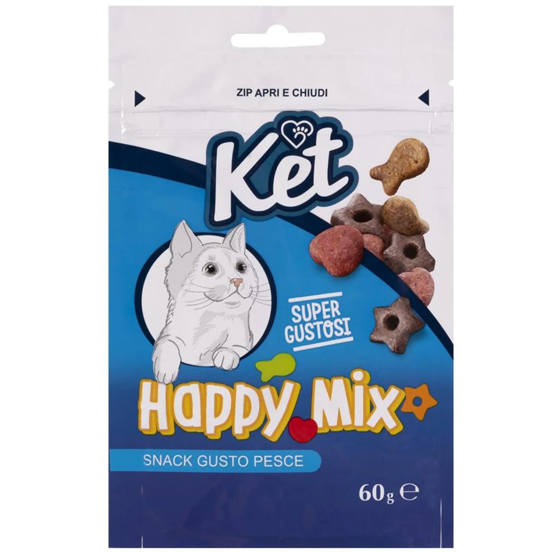 Ket Cat Adult Snack Happy Mix gusto Pesce 60 gr