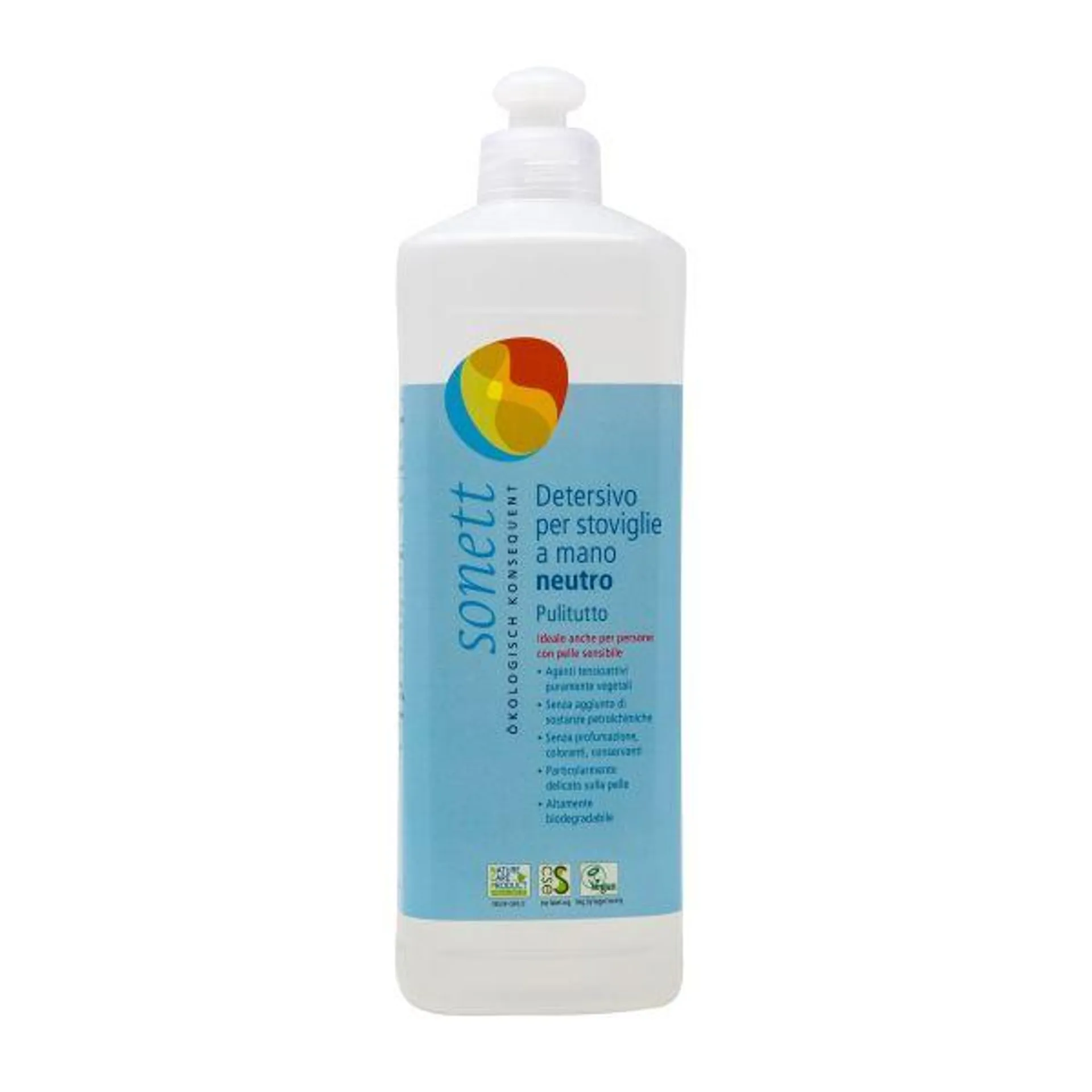 Detersivo Liquido per Stoviglie a Mano Neutro Sonett 500 ML