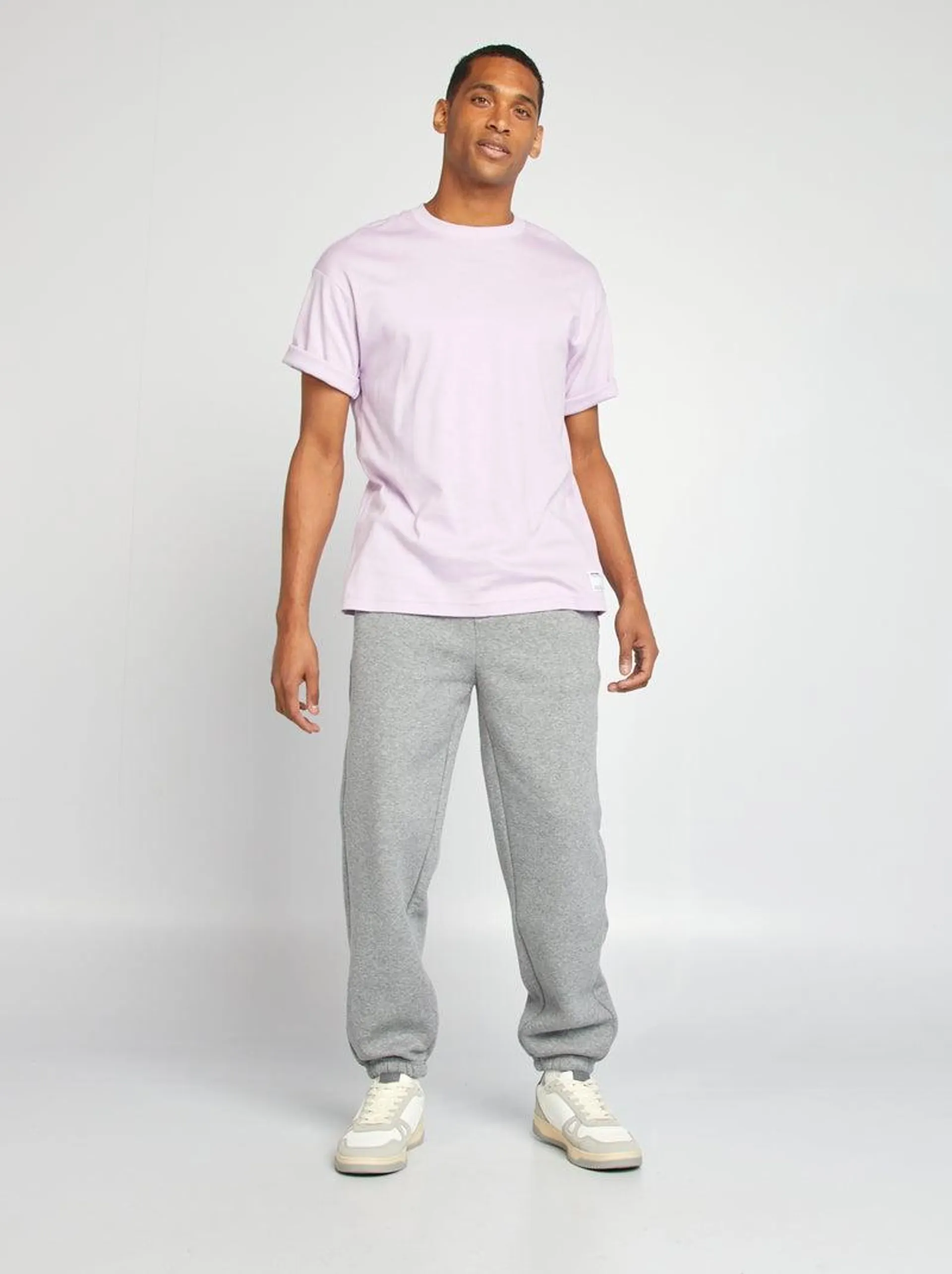 Joggers regular tinta unita - GRIGIO