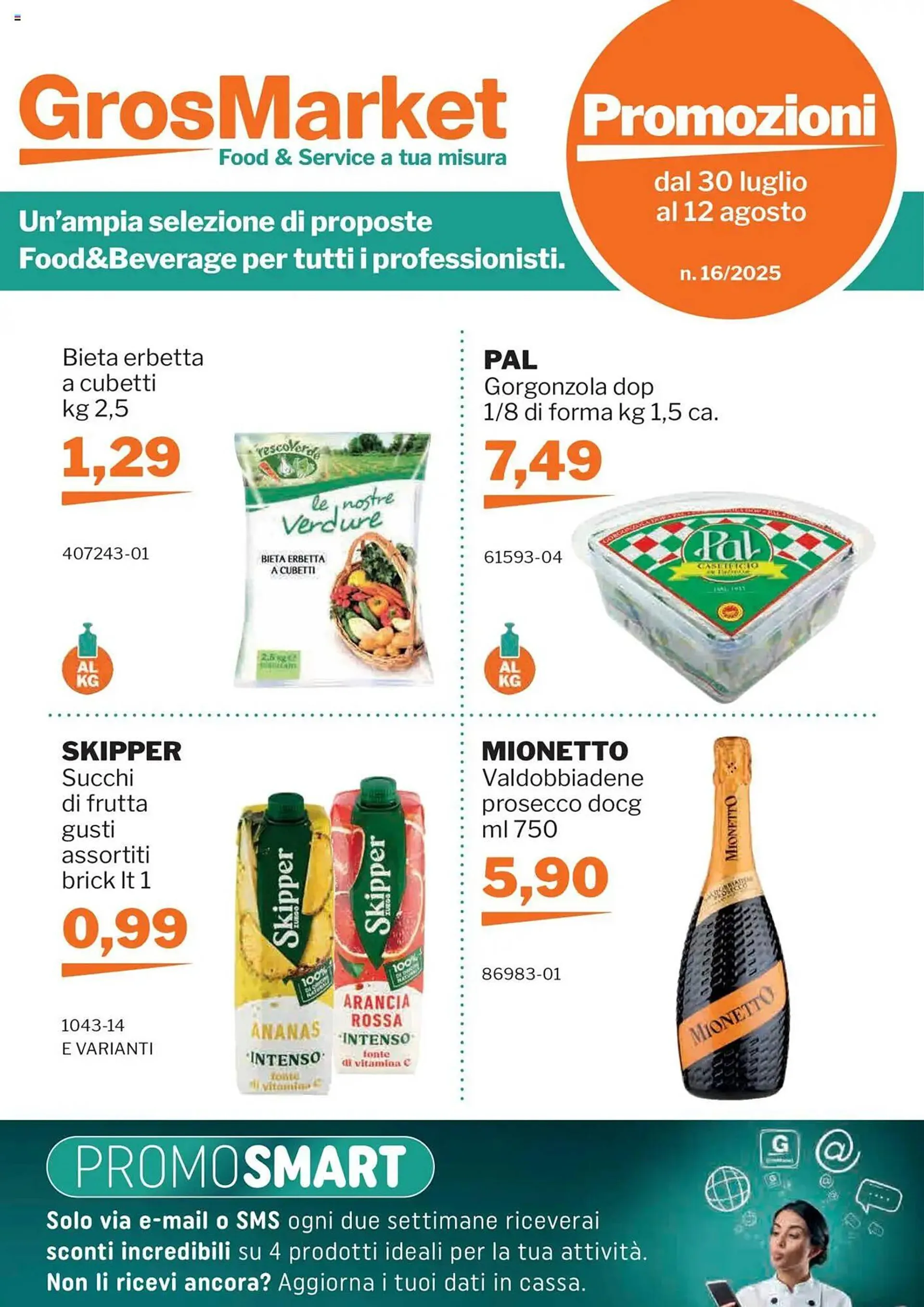 Volantino GrosMarket da 30 luglio a 12 agosto di 2025 - Pagina del volantino 1