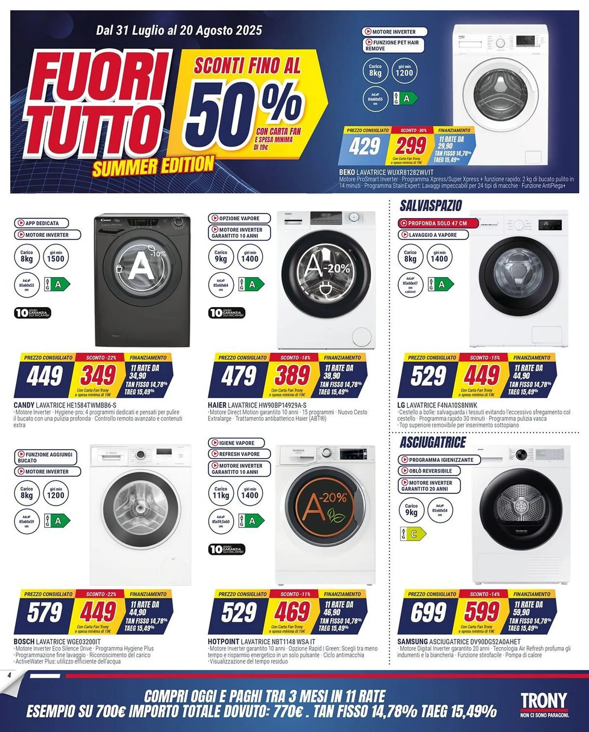 Volantino Trony da 31 luglio a 20 agosto di 2025 - Pagina del volantino 4