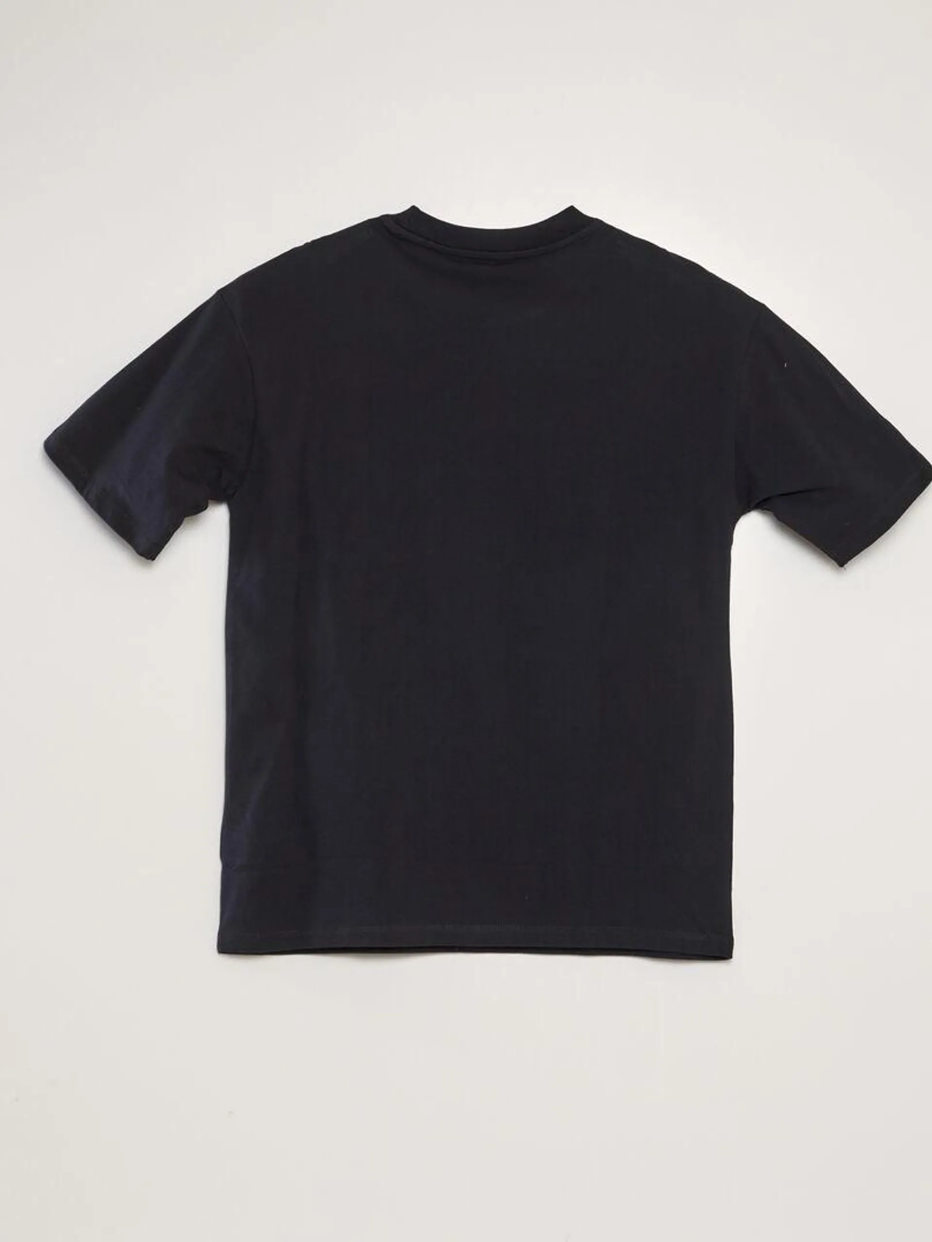 Camiseta lisa corte ancho - negro