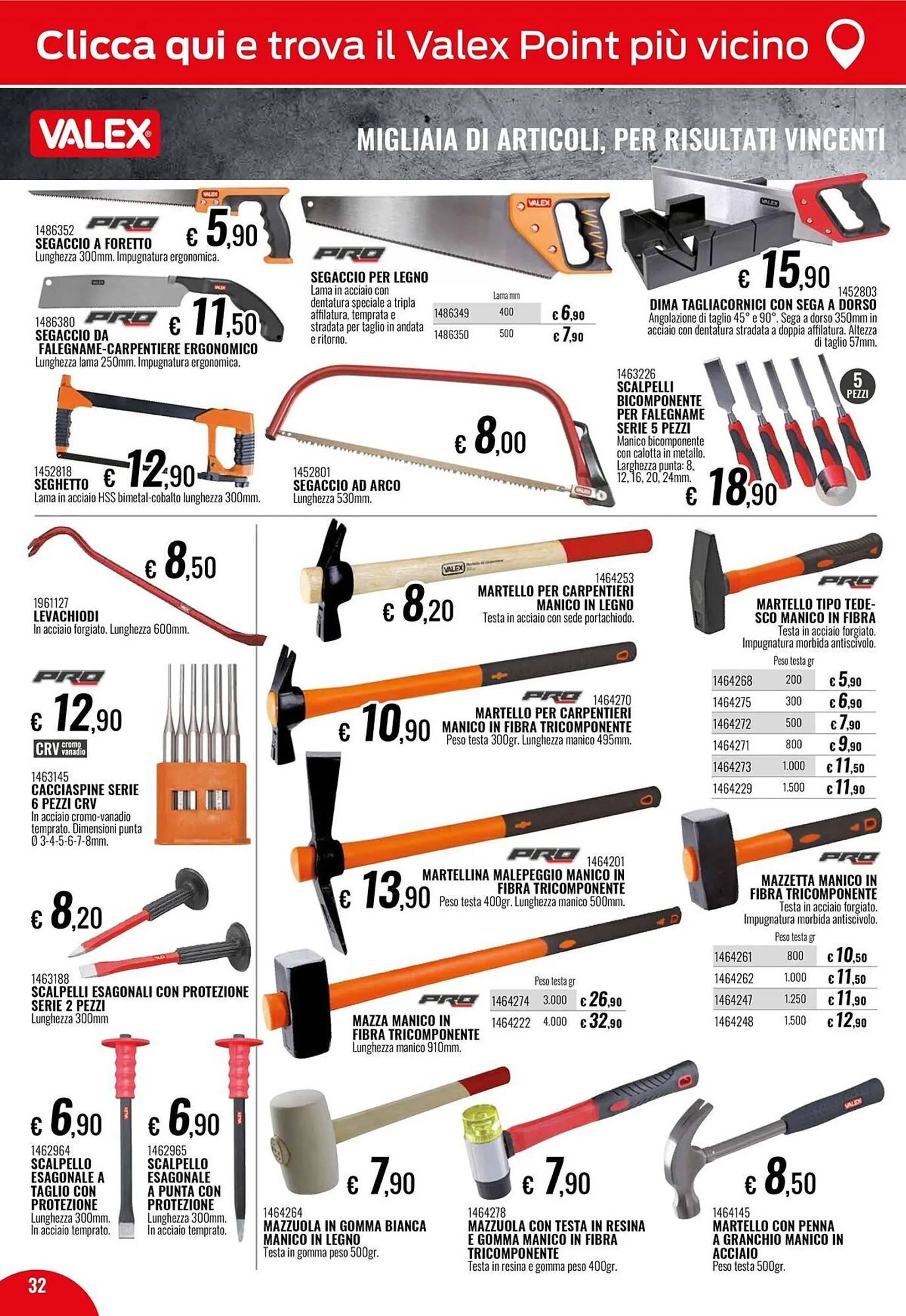Volantino Valex da 24 settembre a 28 febbraio di 2025 - Pagina del volantino 32
