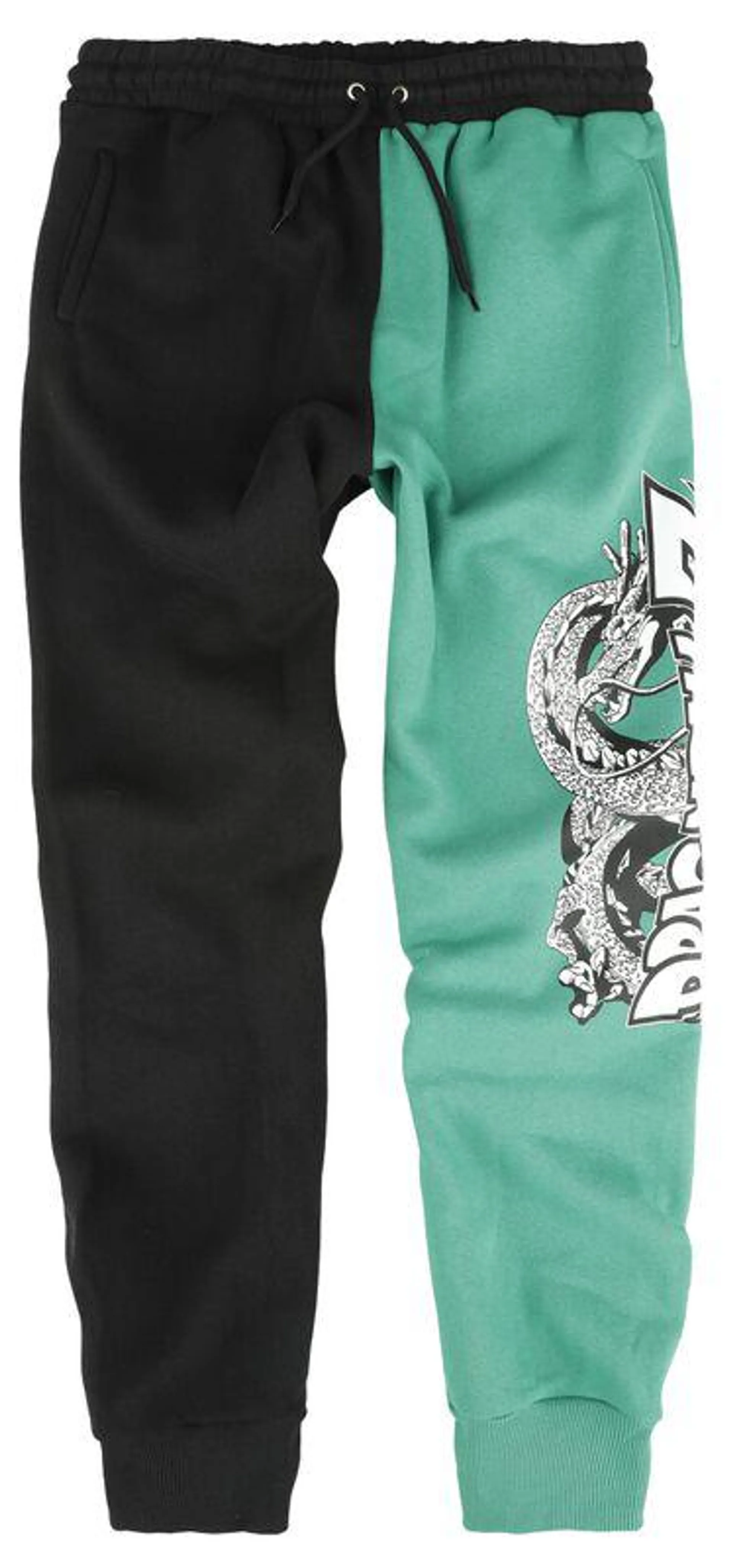 Z - Shenlong colour patchwork | Pantaloni tuta | nero/verde | Dragon Ball