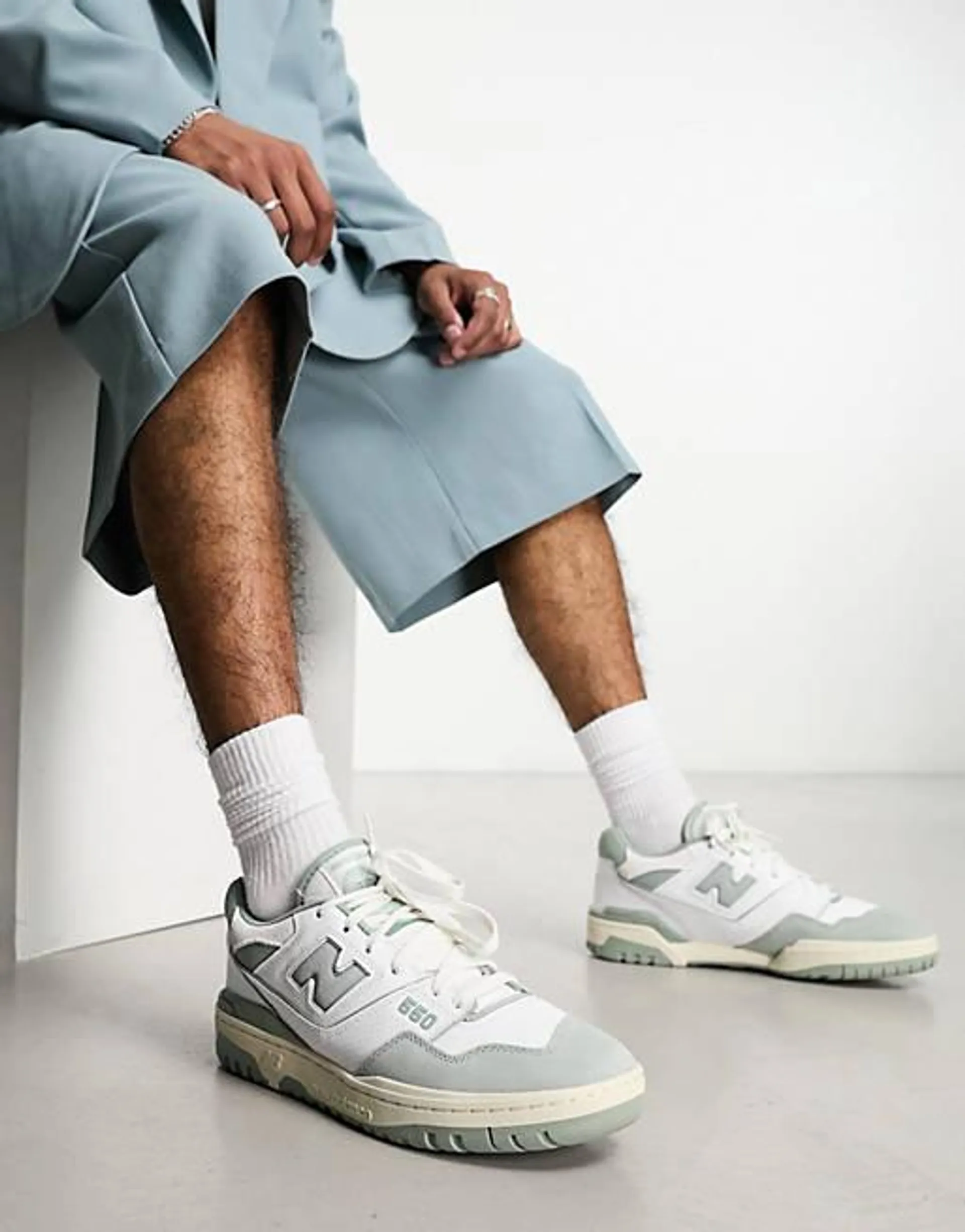 New Balance - 550 - Sneakers bianche e verdi