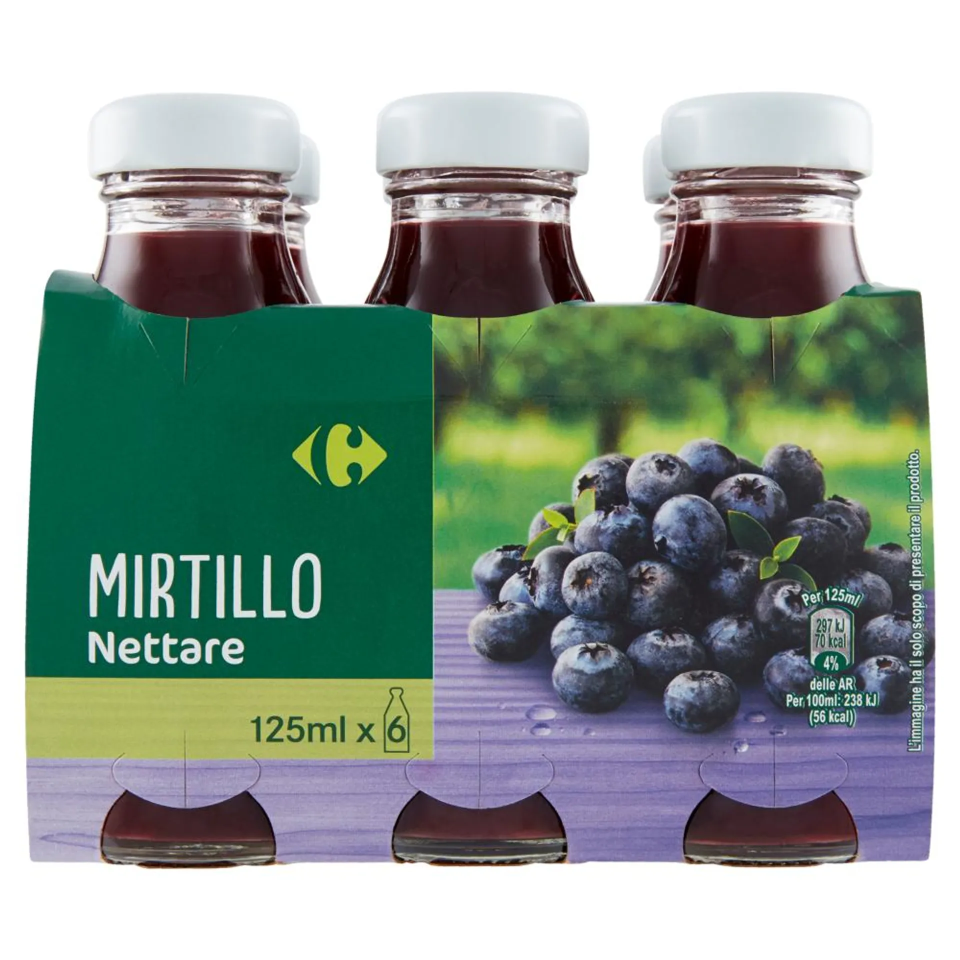 Carrefour Mirtillo Nettare 6 x 125 ml