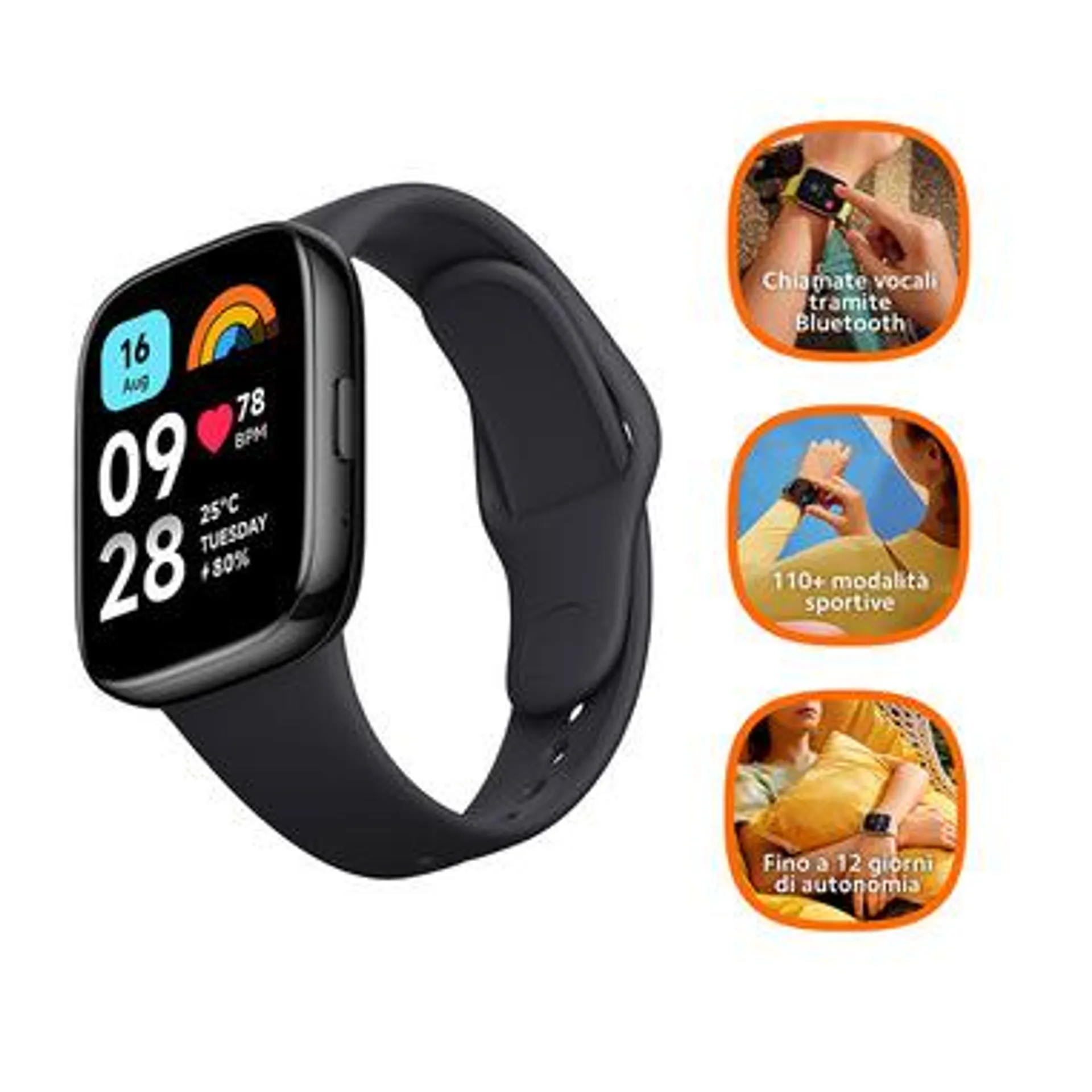 Xiaomi Redmi Watch 3 Active 4,65 cm (1.83") LED 47 mm Nero