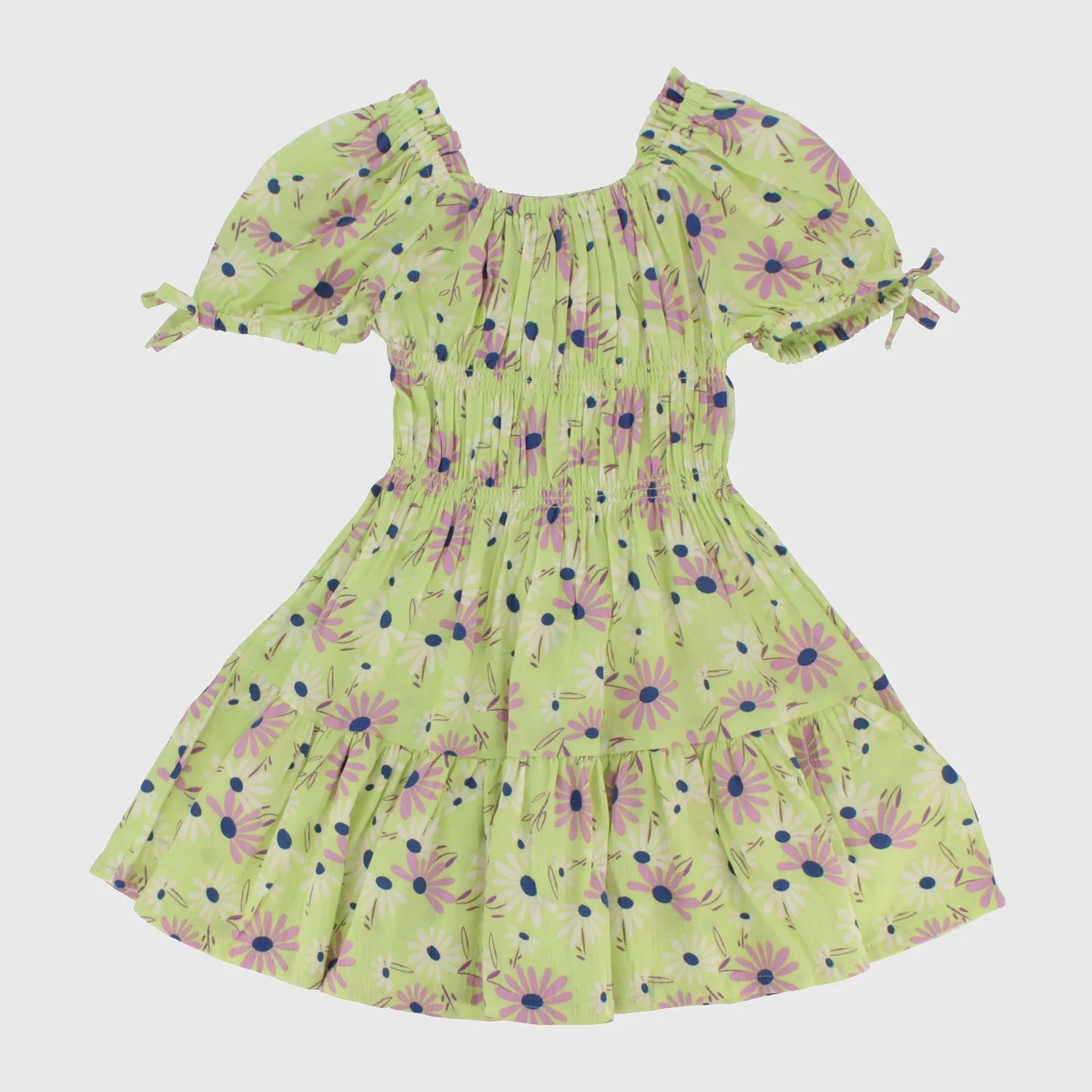 Vestito in crepe di viscosa da Bambina, VERDE