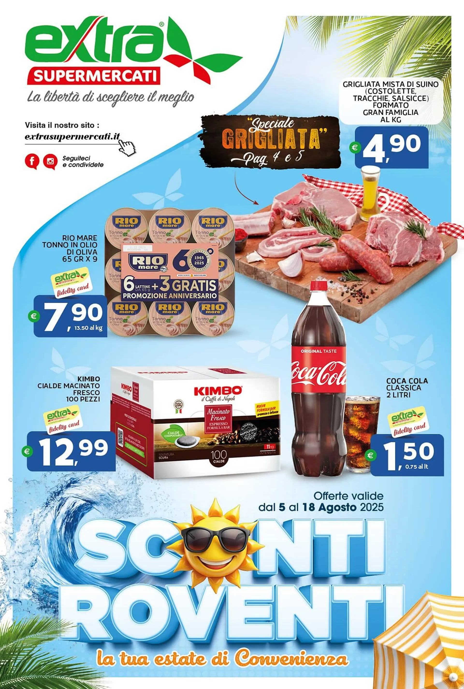 Volantino Extra Supermercati da 5 agosto a 18 agosto di 2025 - Pagina del volantino 1