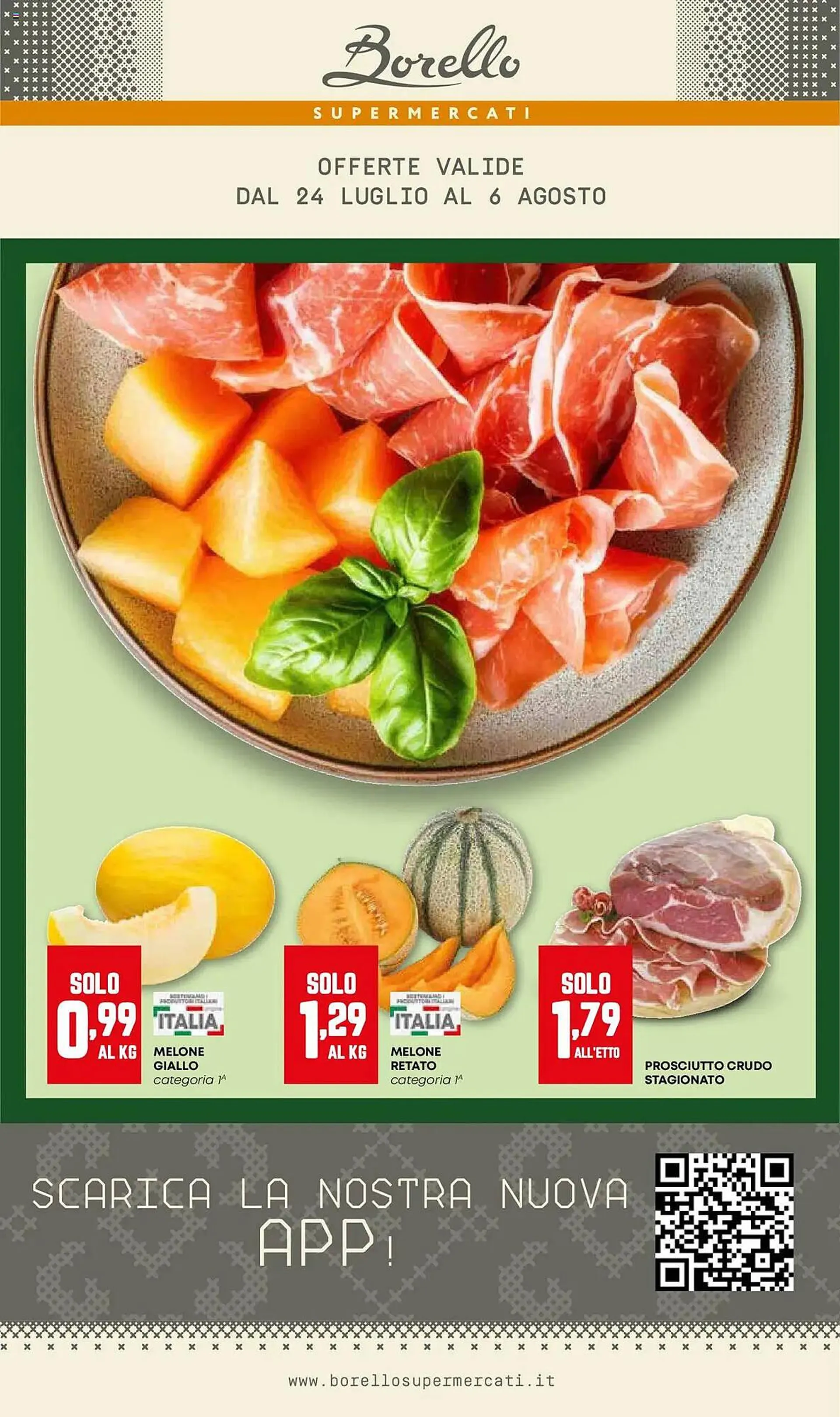 Volantino Borello Supermercati da 24 luglio a 6 agosto di 2025 - Pagina del volantino 1
