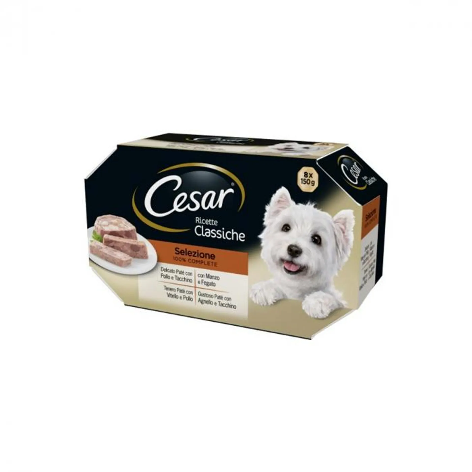 Cibo umido per cani adulti cesar 8 x 150 gr