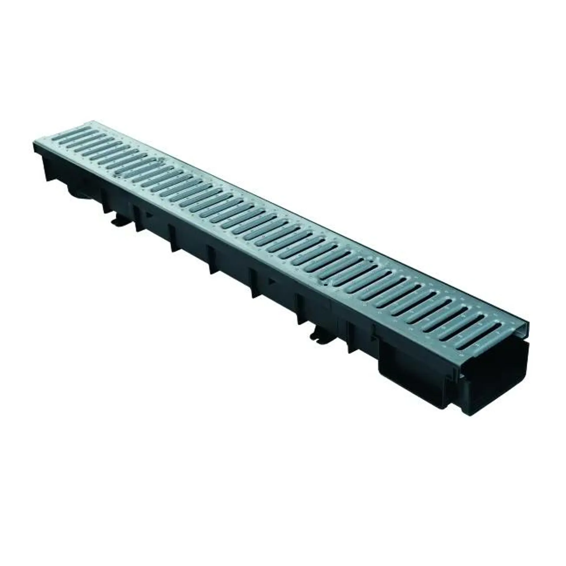 Canale PP Nero 1000x130x70 + 1 griglia in polipropilene 100 x 13 x 7 cm