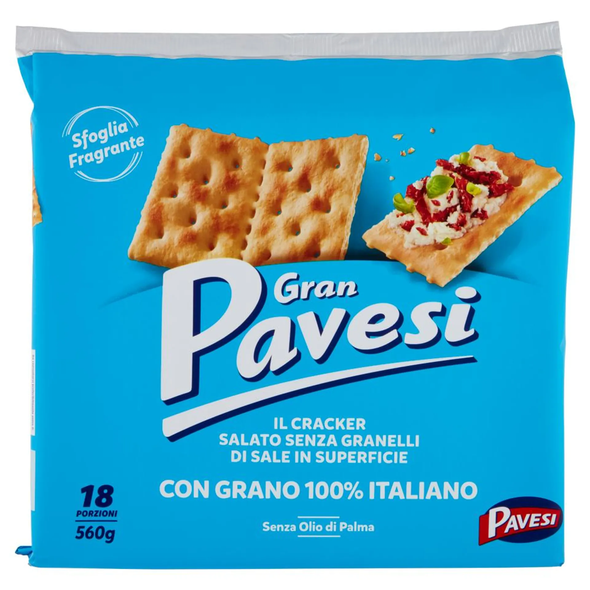 Gran Pavesi il Cracker Salato Senza Granelli di Sale in Superficie 560g