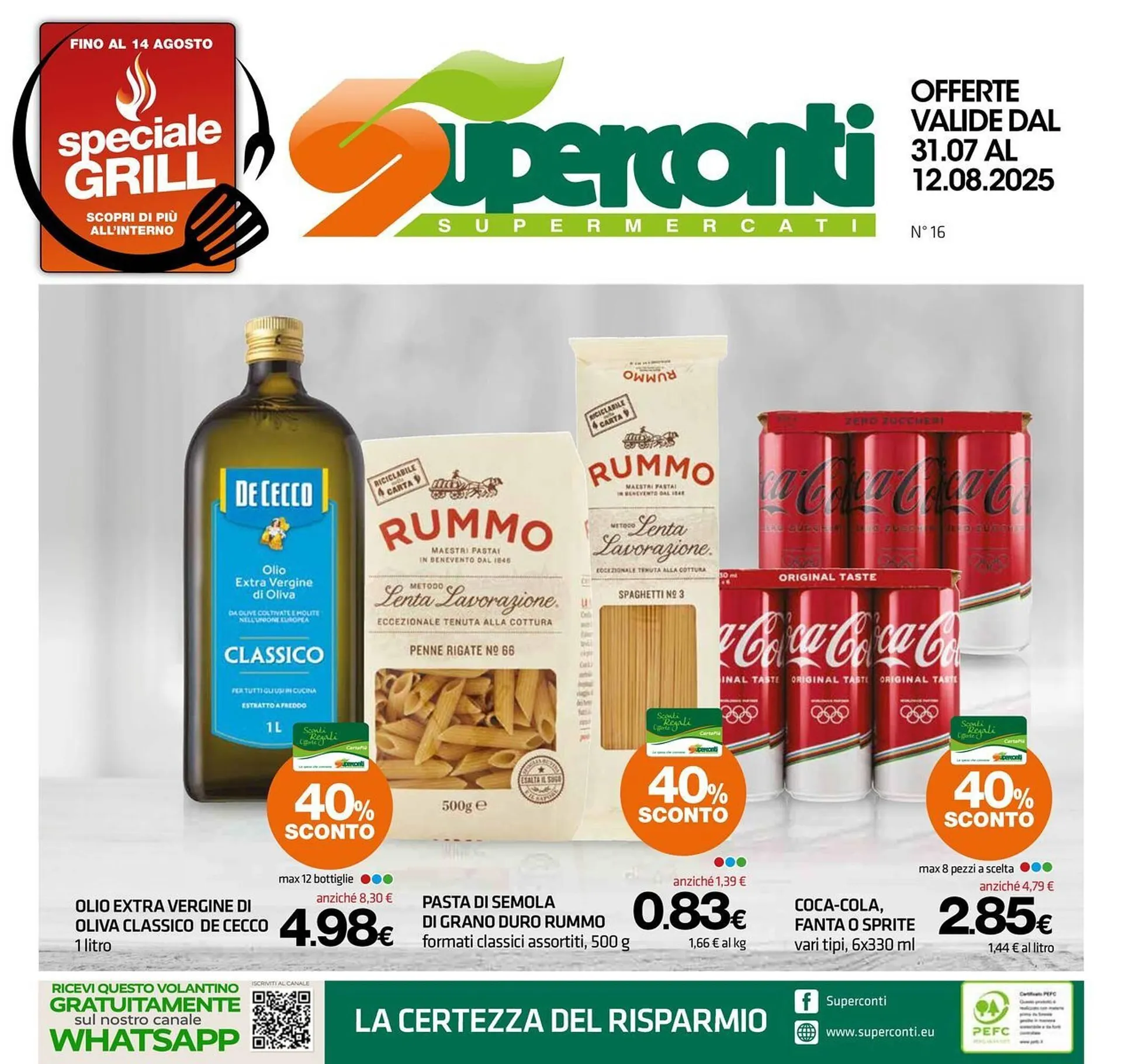 Volantino Superconti da 31 luglio a 12 agosto di 2025 - Pagina del volantino 1