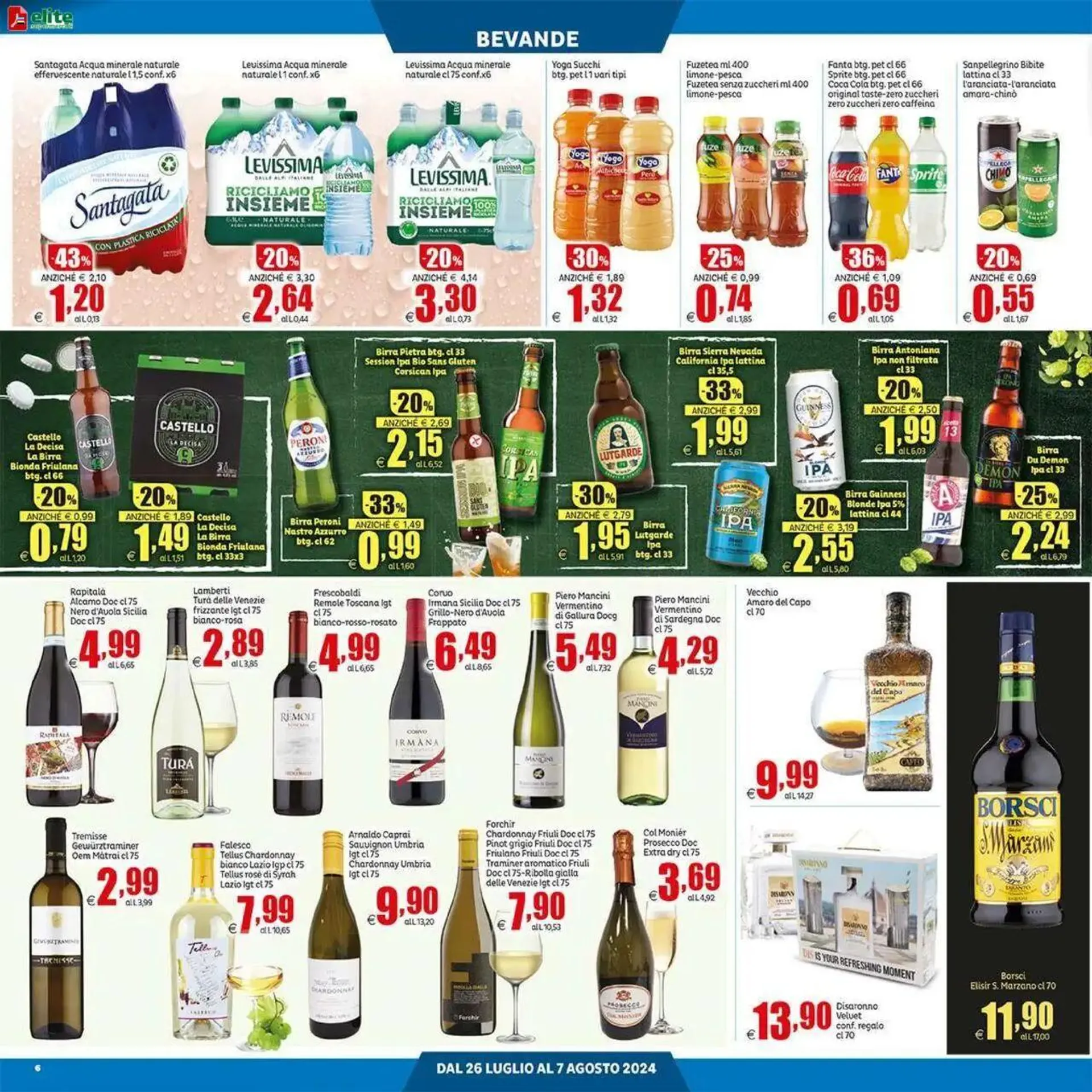 Volantino Elite Supermercati da 26 luglio a 7 agosto di 2024 - Pagina del volantino 6