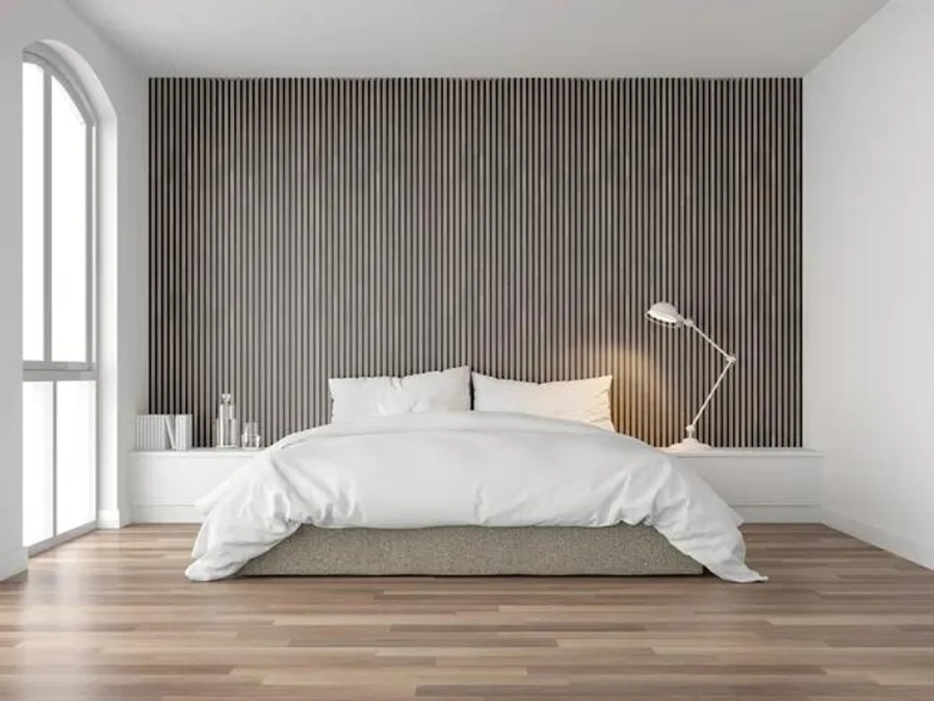 Pannello decorativo fonoassorbente Superior FIBROTECH Rovere grigio L 244 x L 60 cm, Sp 22 mm