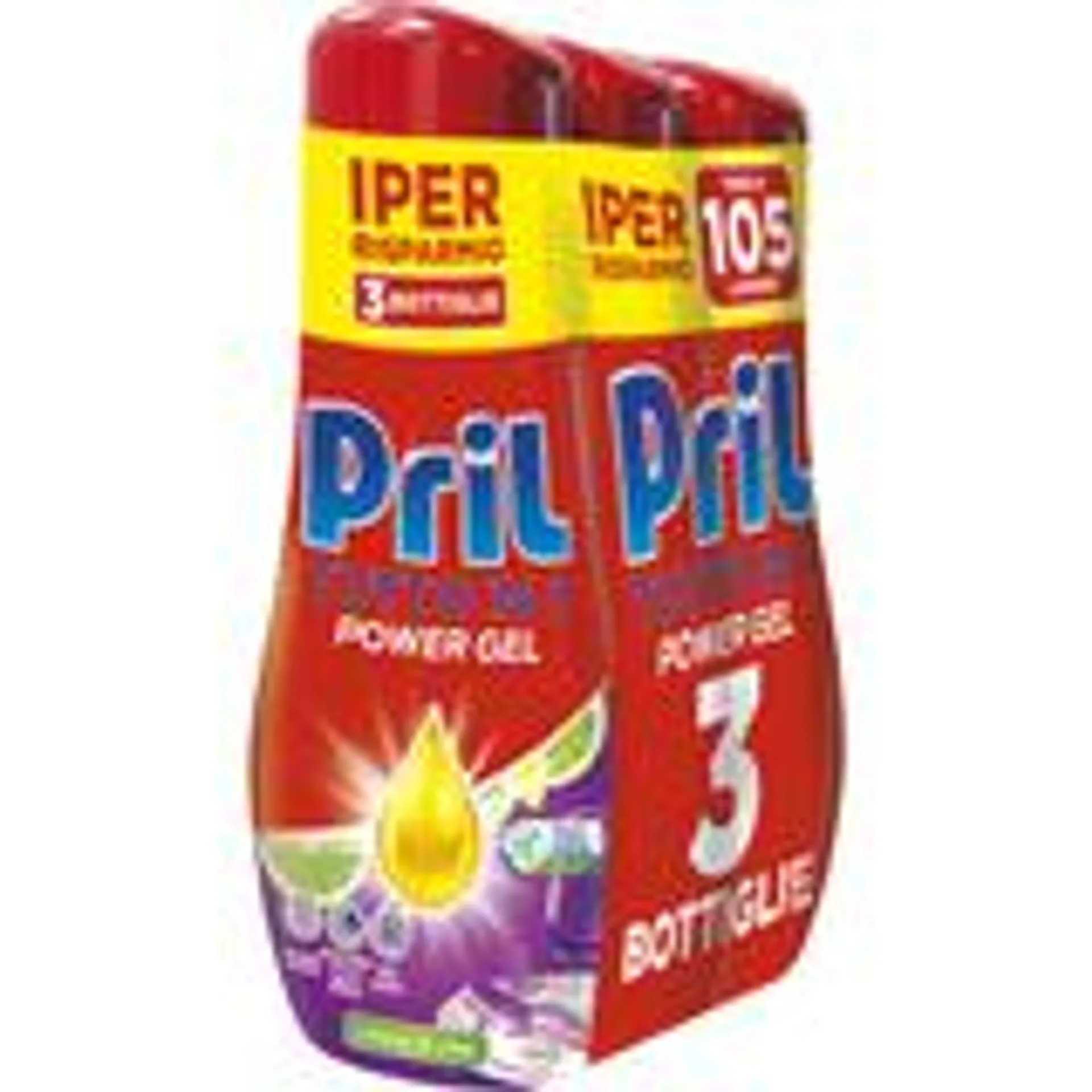 PRIL LAVASTOVIGLIE POWER GEL TUTTOin1 LIMONE & LIME 630 ML 3 PEZZI DA 35 LAVAGGI 1890 ML