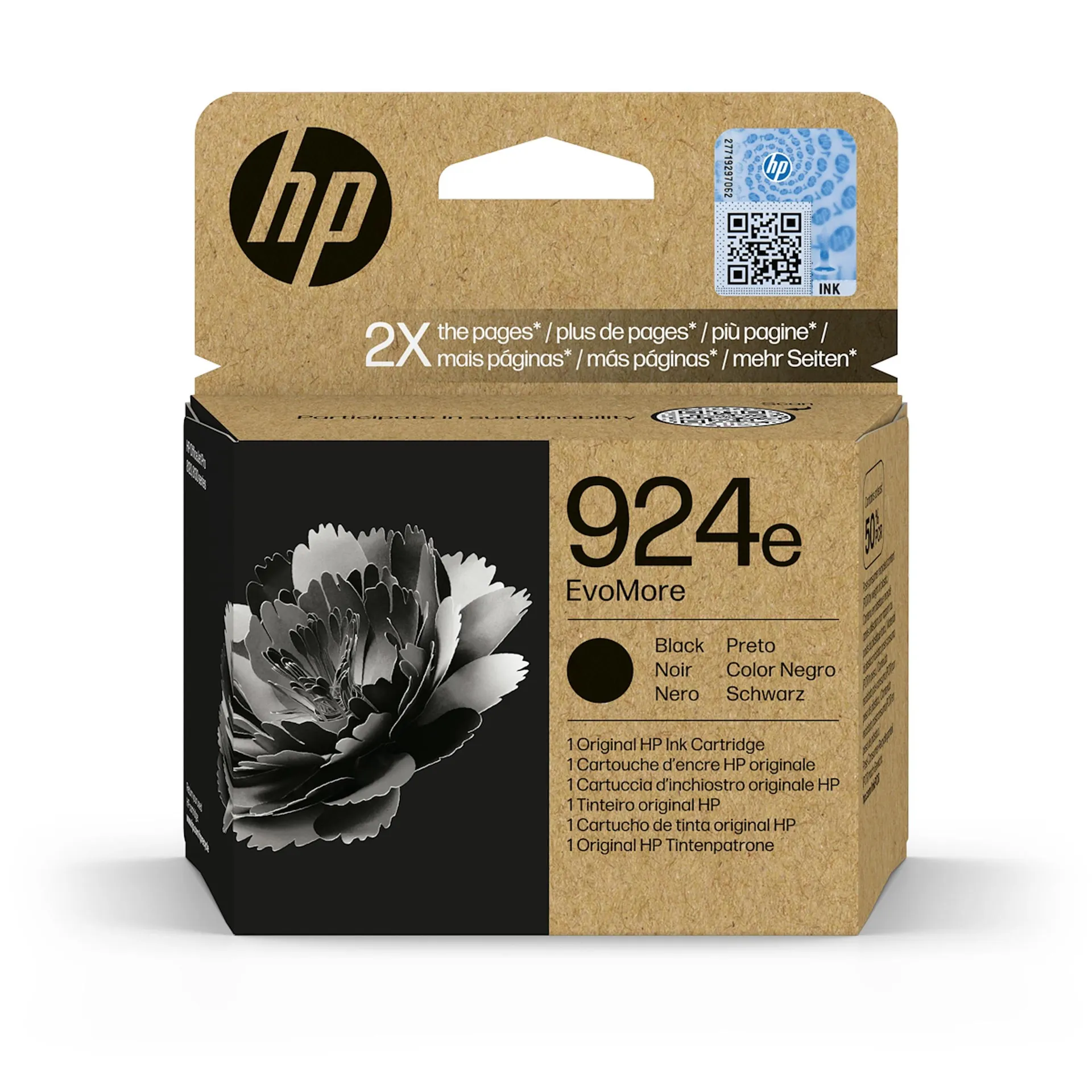 Hp Italia Spa - Cartuccia di inchiostro nero originale HP 924e EvoMore, 4K0V0NE