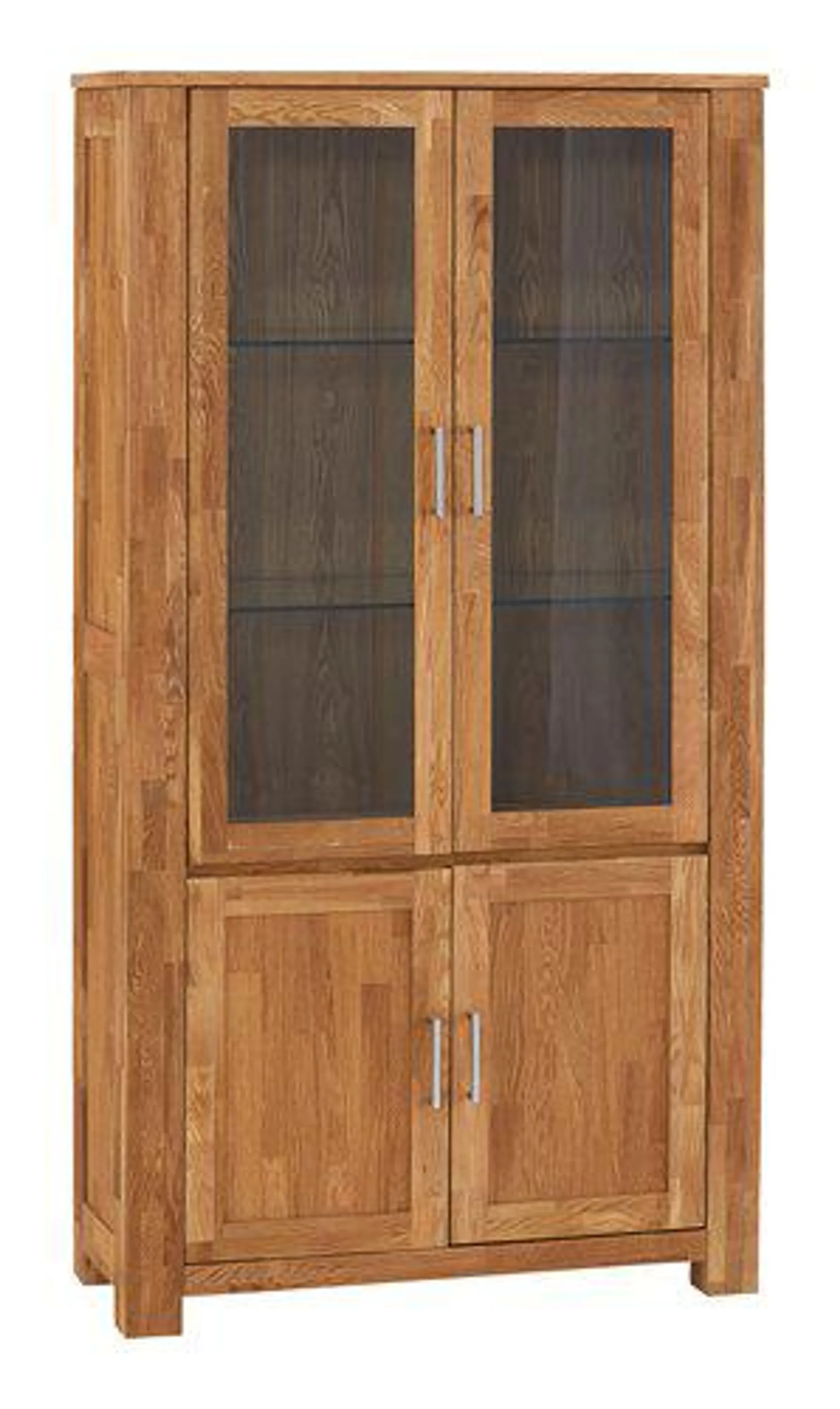 Vitrine OLDE 2 Türen + 2 Glastüren Eiche