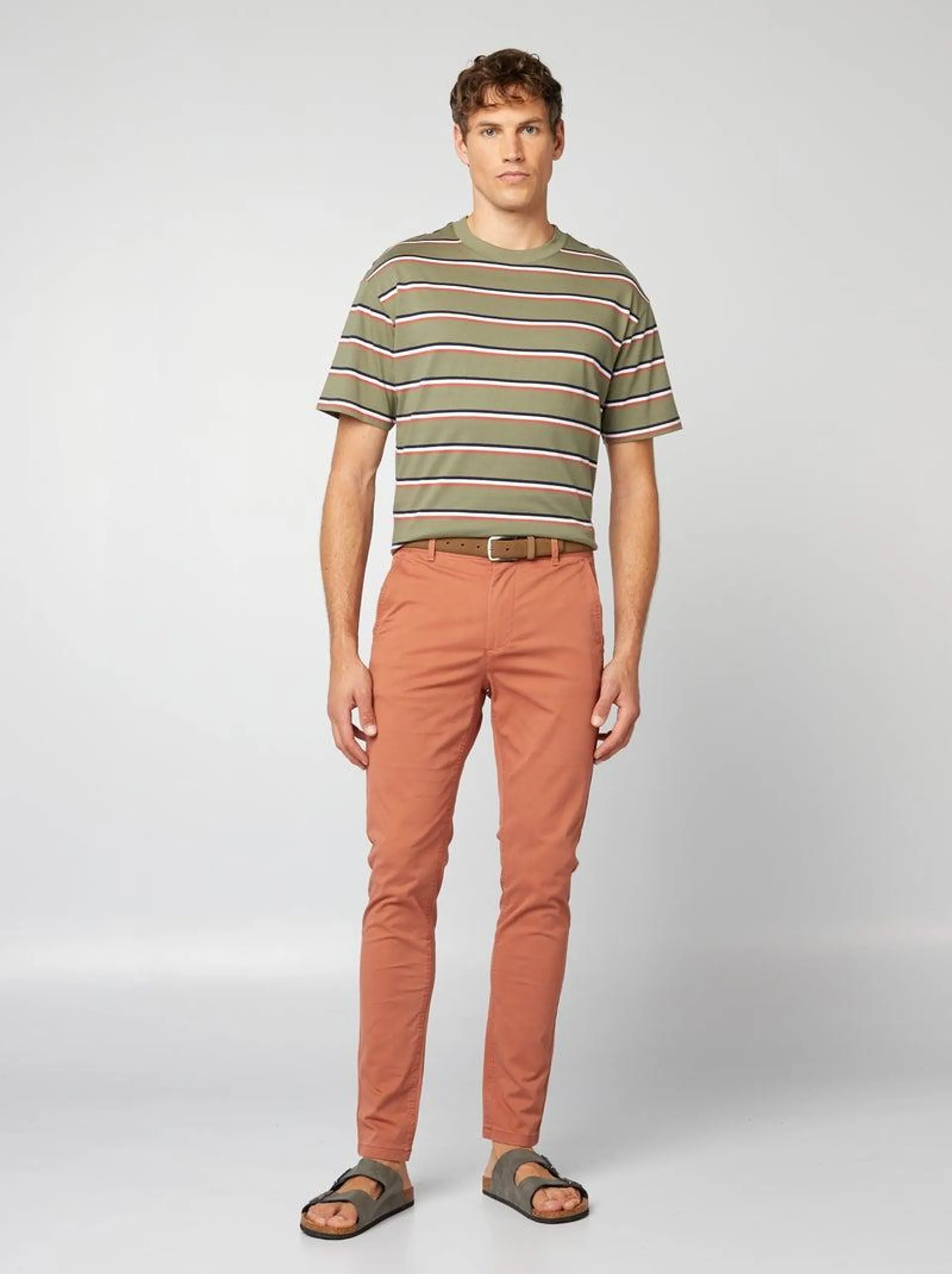 Pantaloni chino skinny stretch - L32 - MARRONE