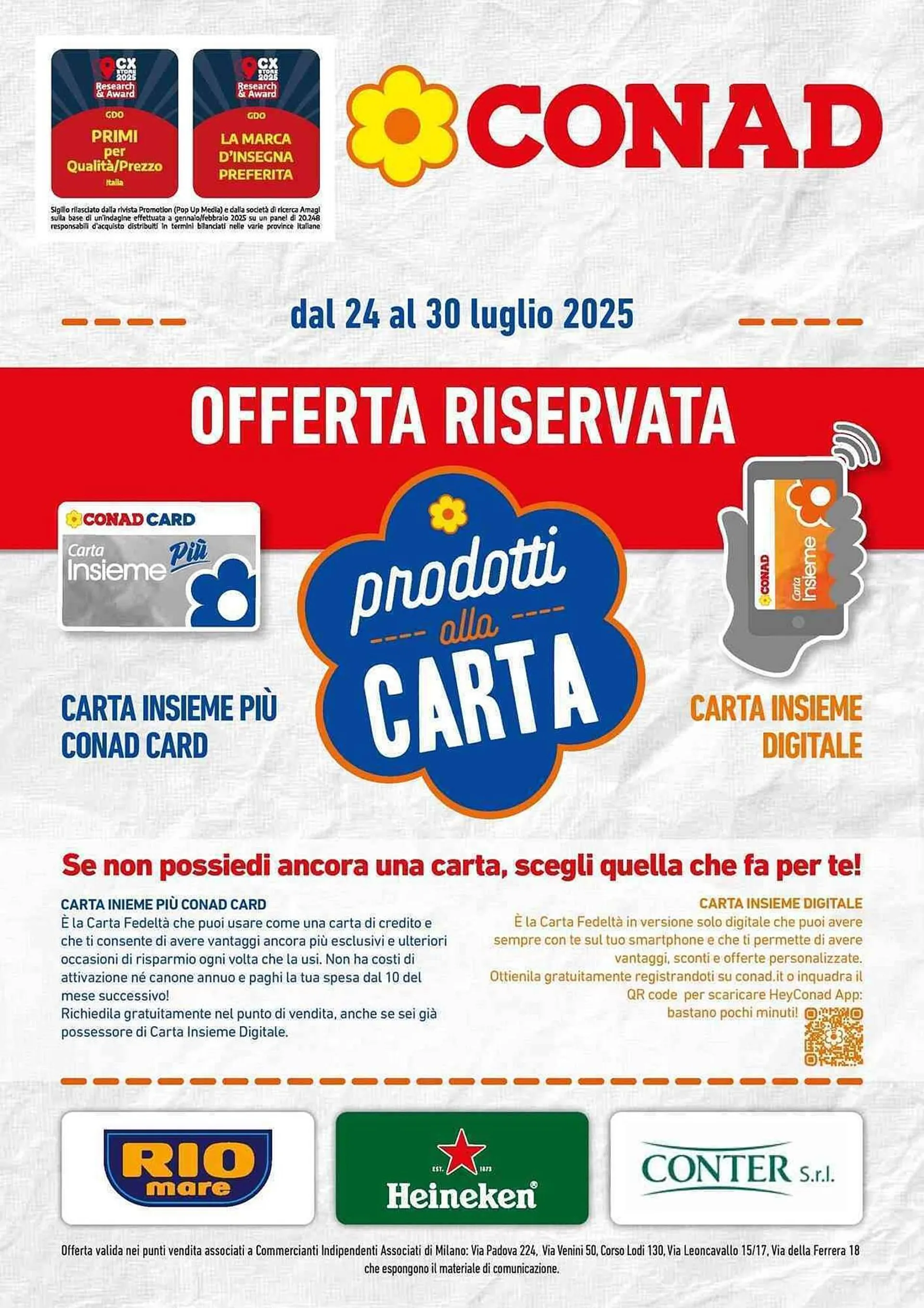Volantino Conad da 24 luglio a 30 luglio di 2025 - Pagina del volantino 1