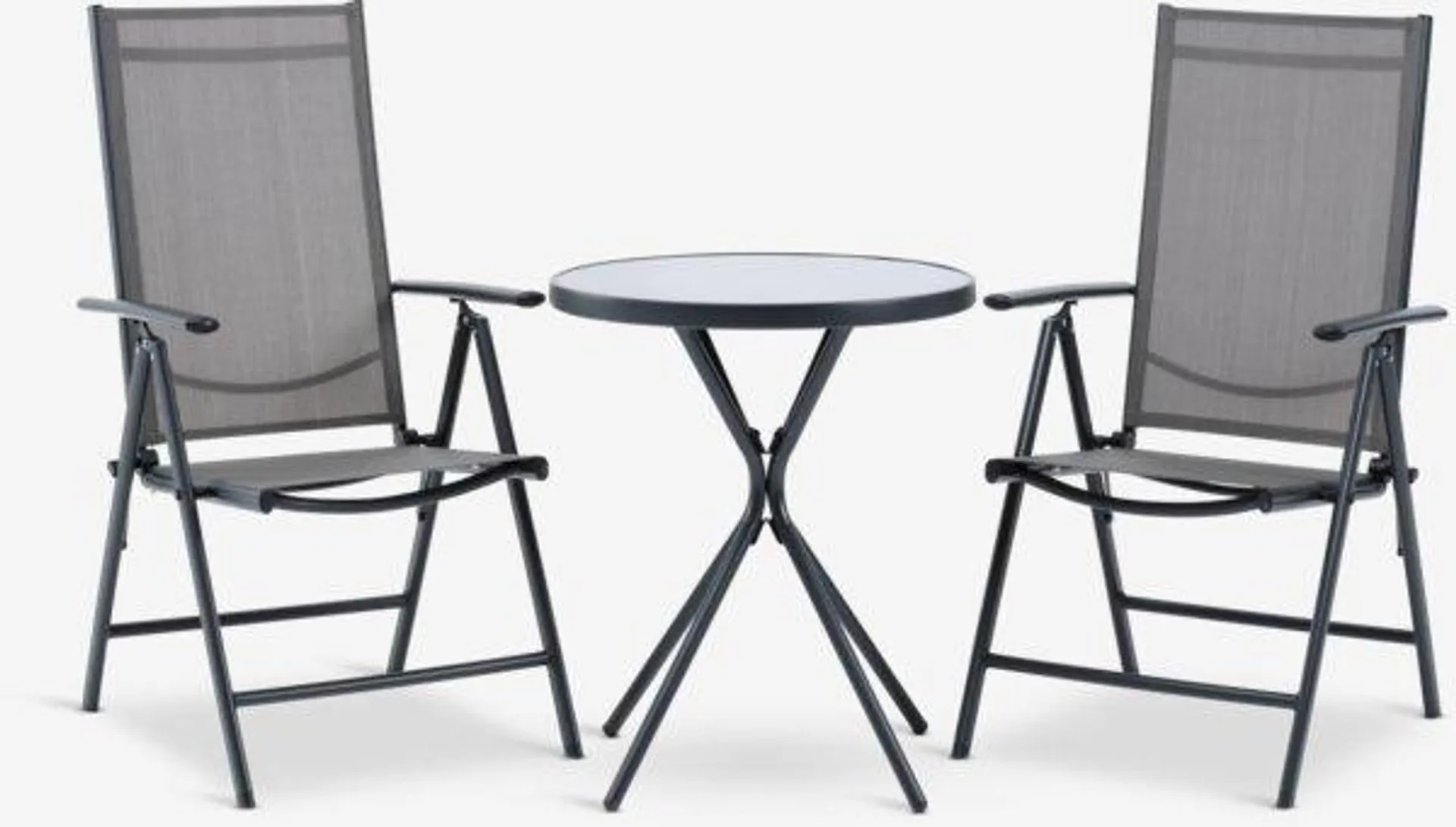 Tavolo RADSTRUP Ø60 cm + 2 sedie MELLBY nero