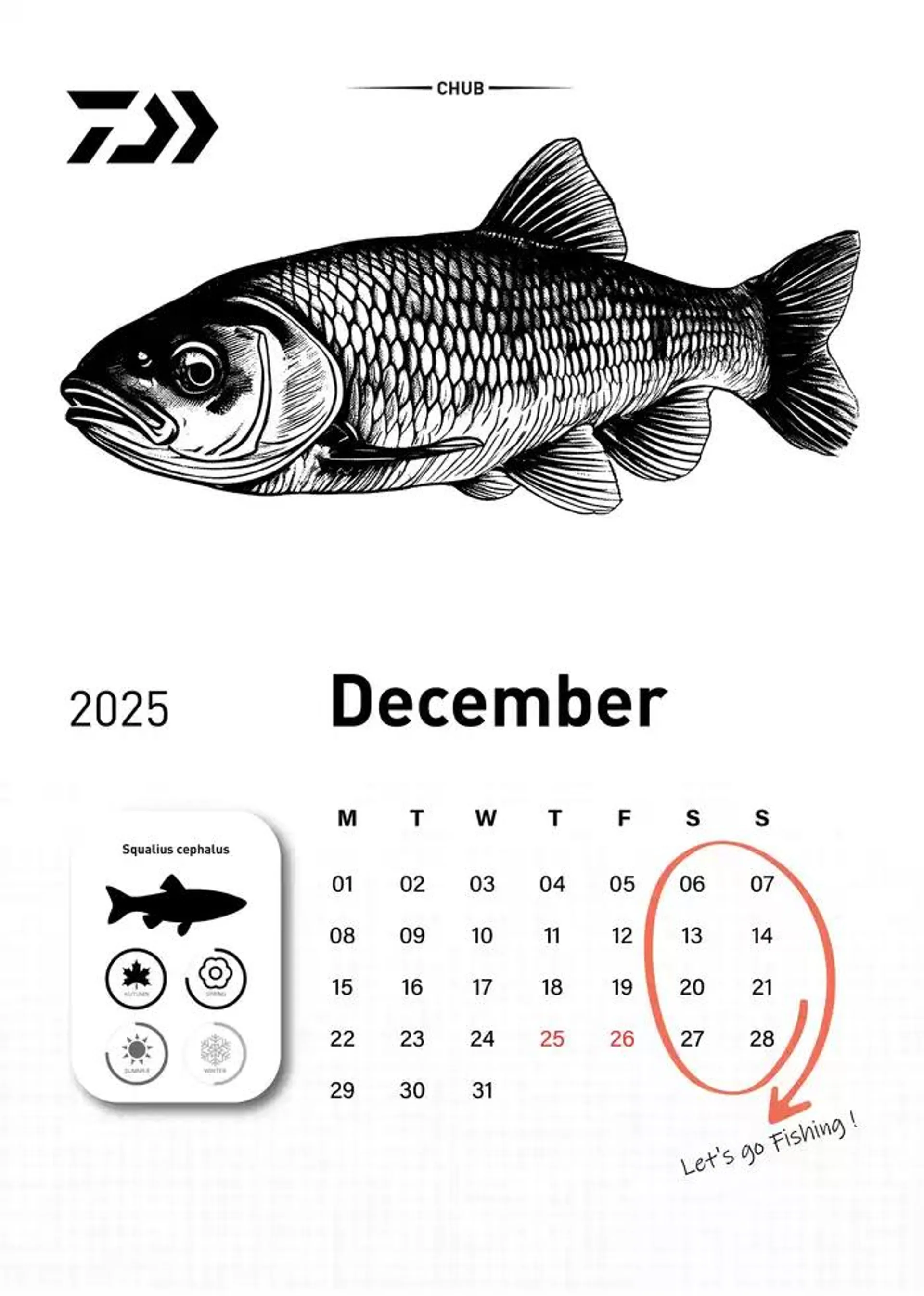 2025 Calendar da 6 dicembre a 31 dicembre di 2025 - Pagina del volantino 13