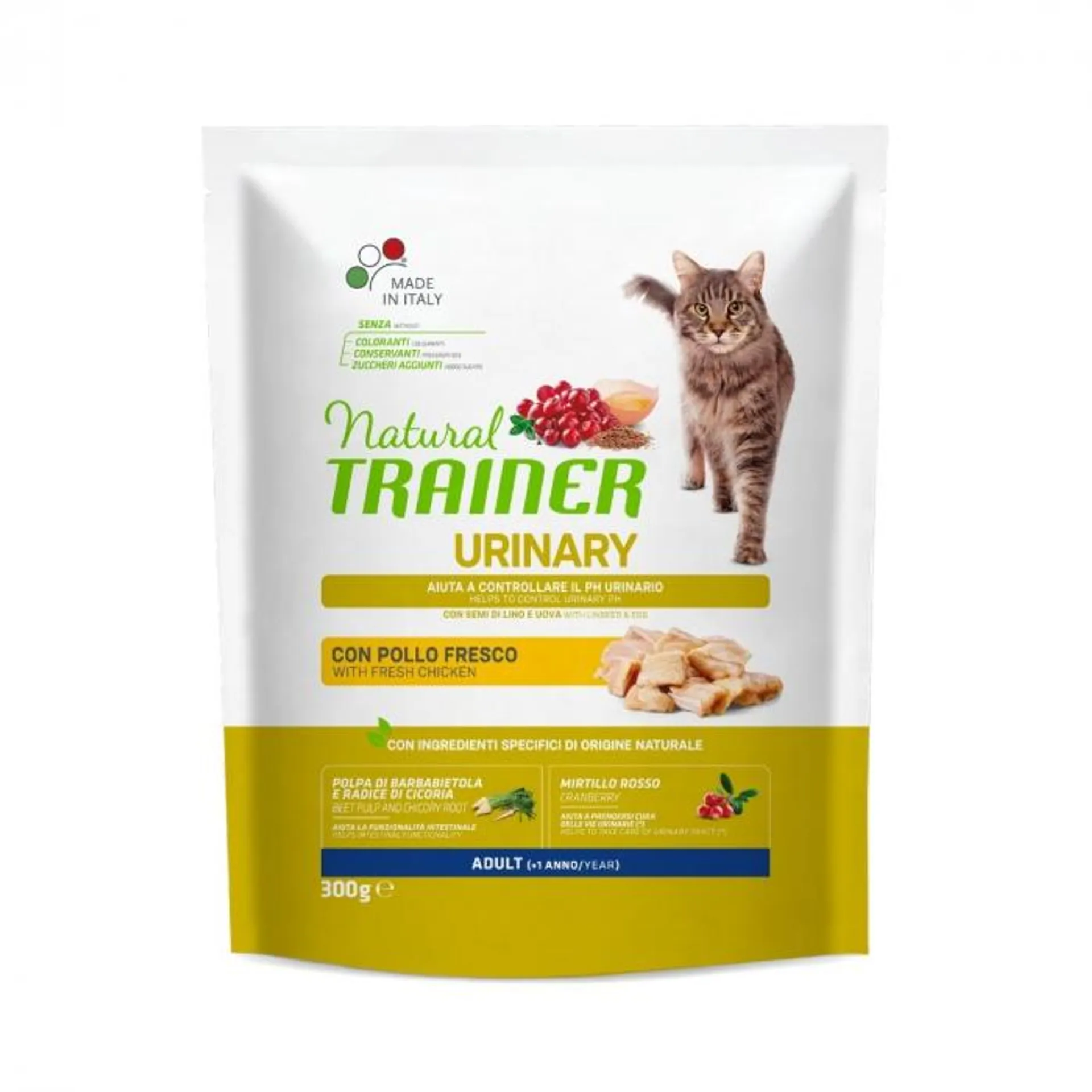 Natural Trainer Urinary Adult bocconcini per gatti pollo 300g