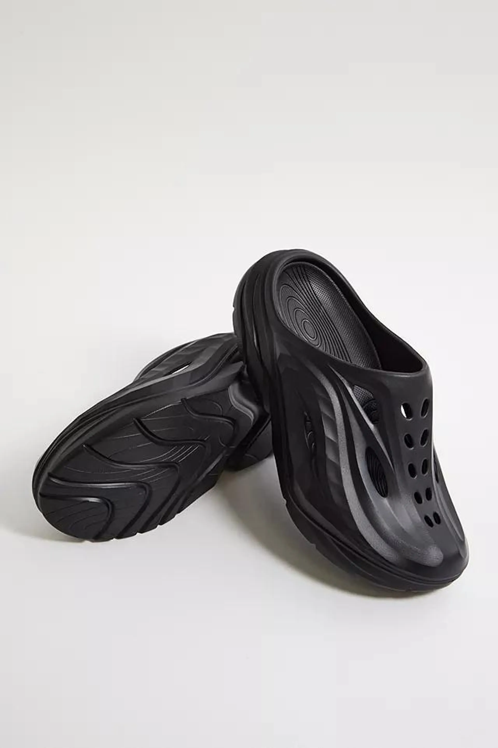 HOKA Ora Recovery Black Mules