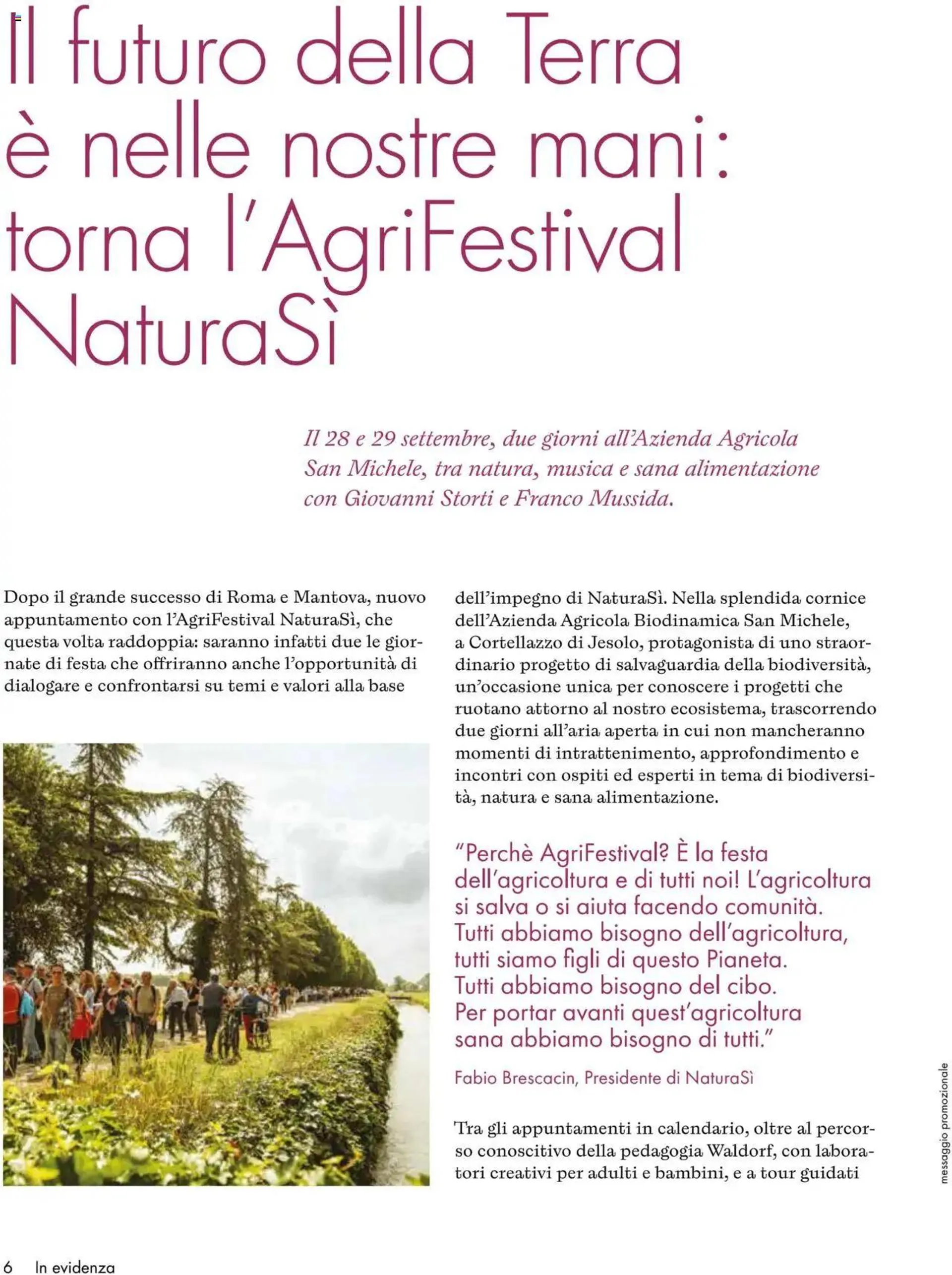 Magazine Settembre - Ottobre Natura Sì da 1 settembre a 31 ottobre di 2024 - Pagina del volantino 6